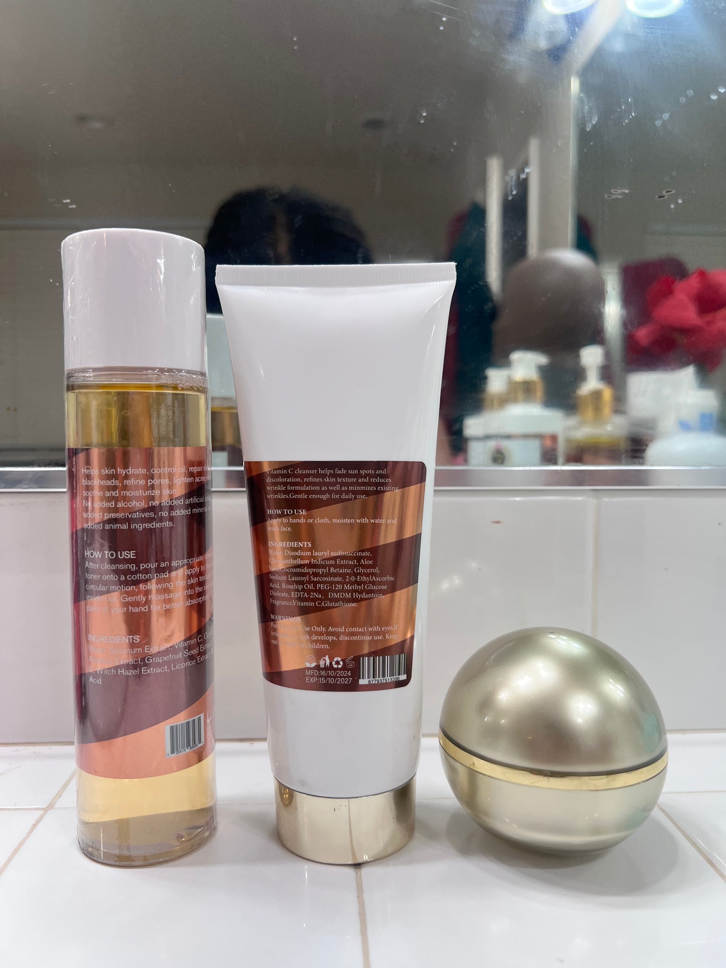 7 DAY FACE CREAM / Lemon Rose Toner set