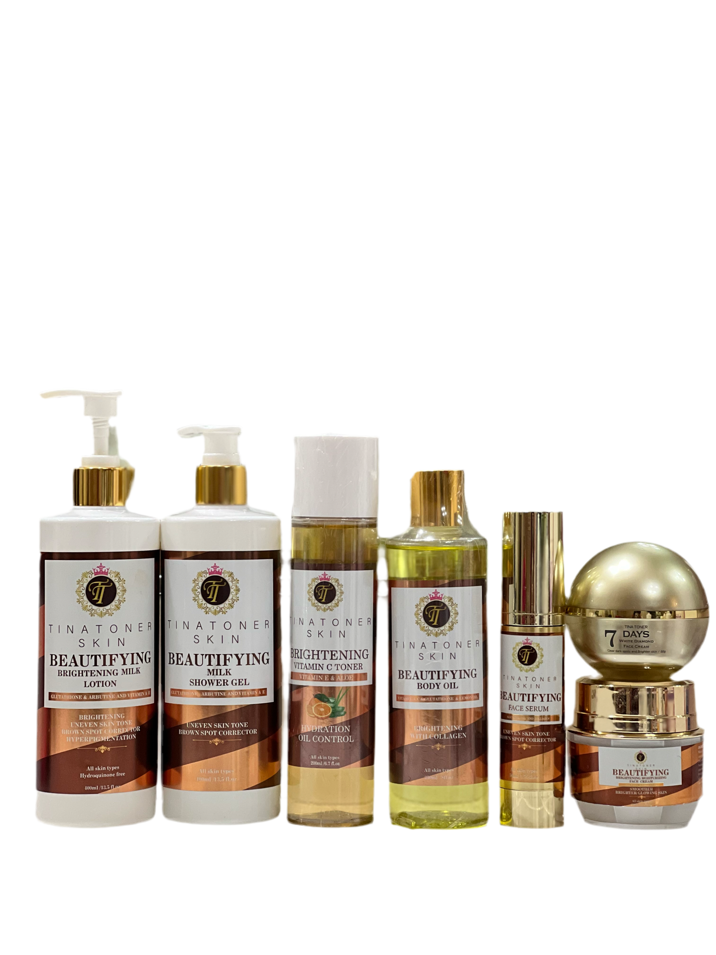 EXTRA BEAUTIFYING BRIGHTENING ( complete combo ) BODY LOTION SET 7