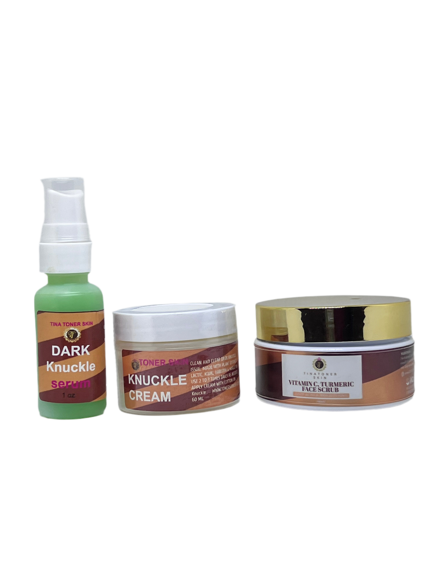 Dark kuckle cream and serum scrub