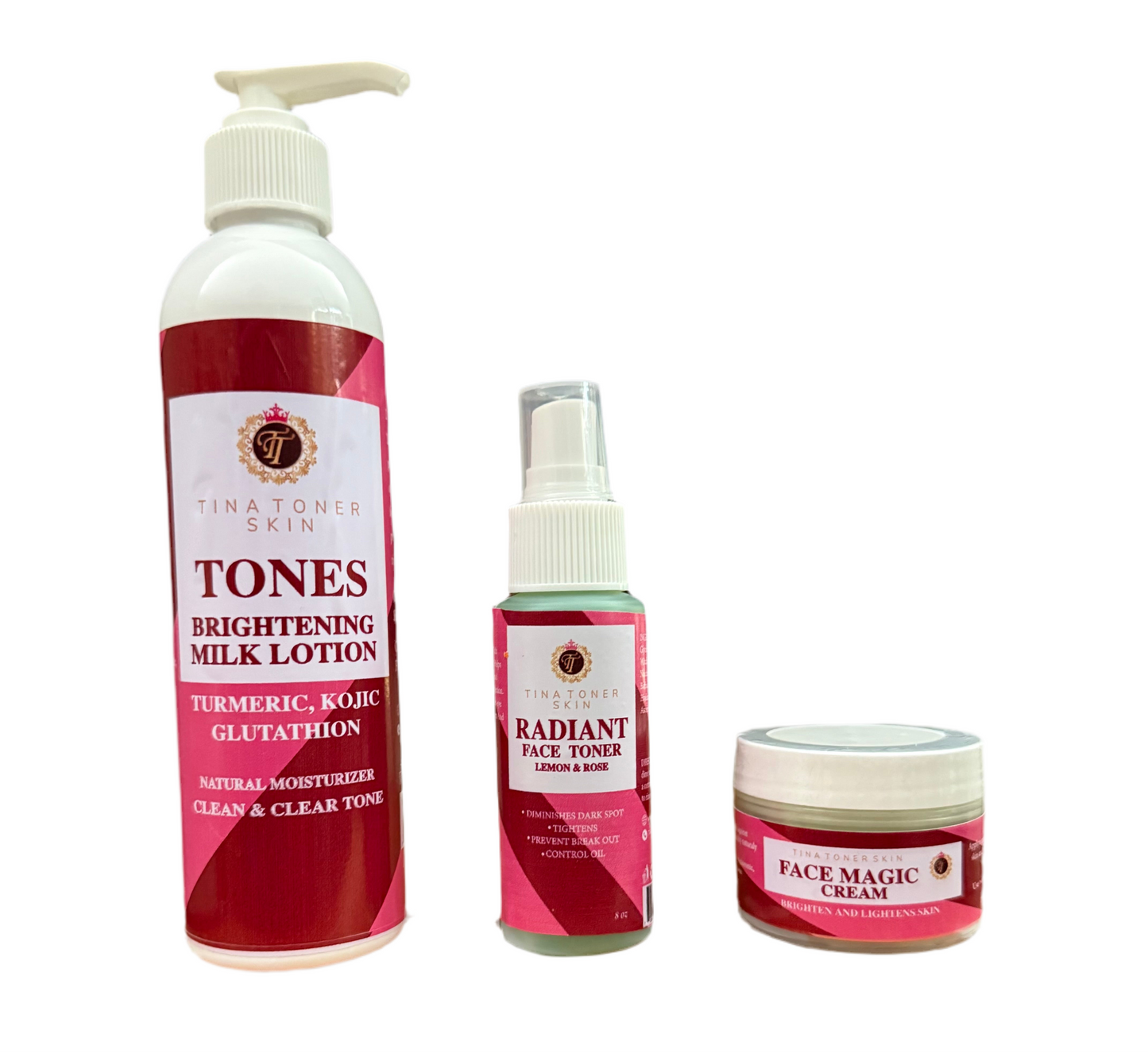 BIRTHDAY special Tones (Travel Size ) Brightening Body Moisturizer KIT 3 PIECE