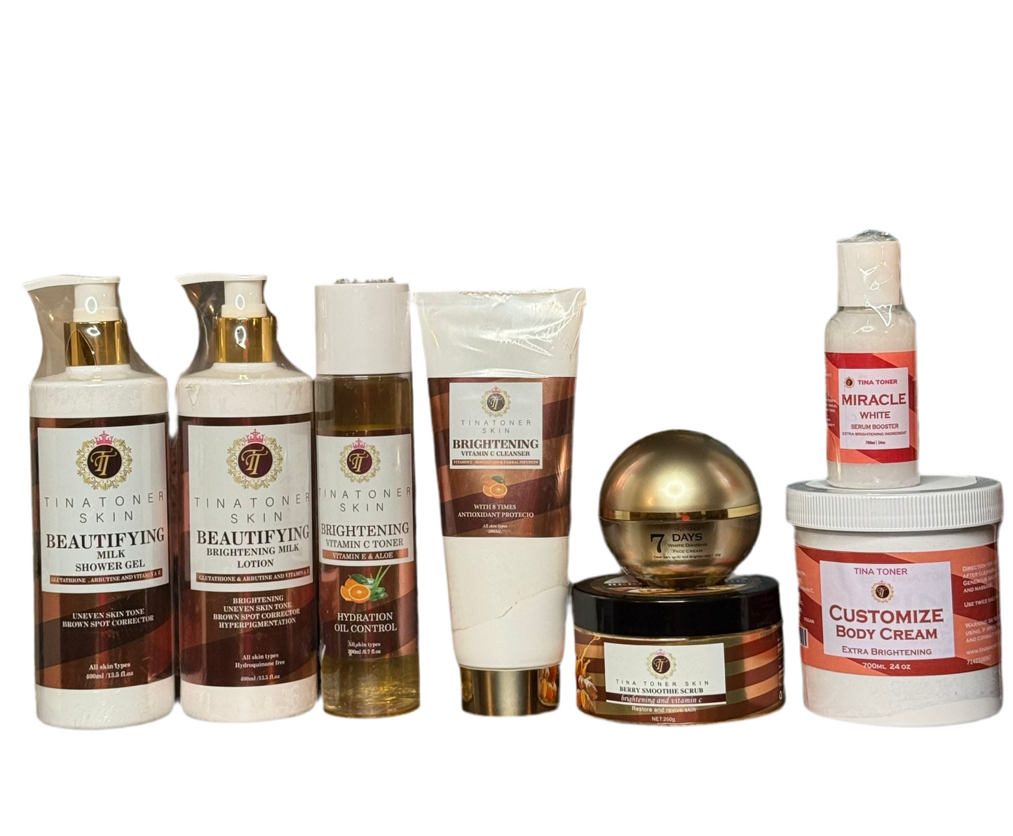 Birthday SPECIAL deal ) BEAUTIFYING BRIGHTENING 5 ( complete combo with BODY 500ml Coustomize cream