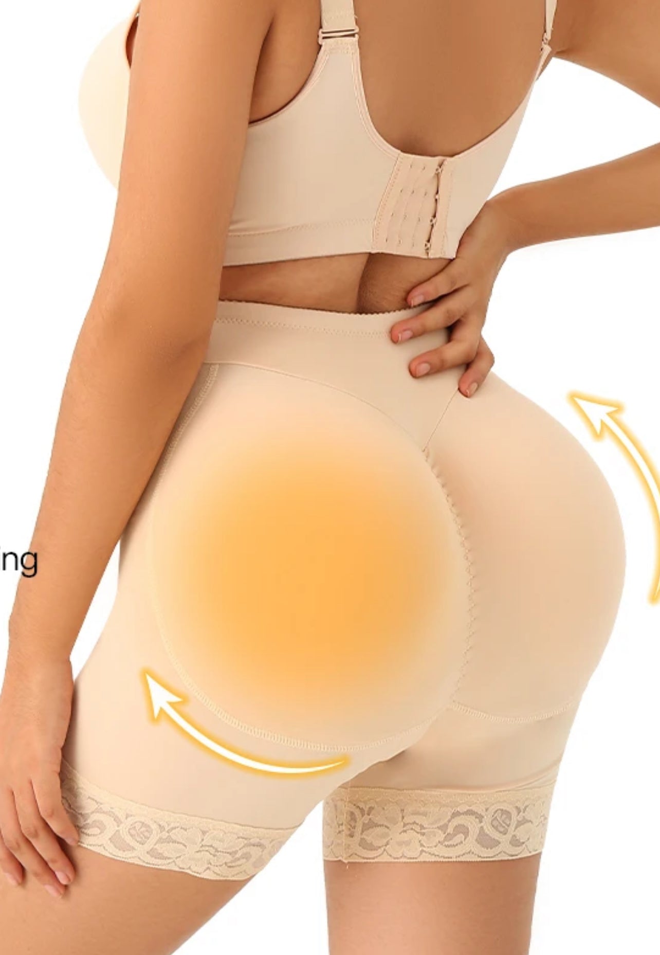 high waisted BBL padding pants