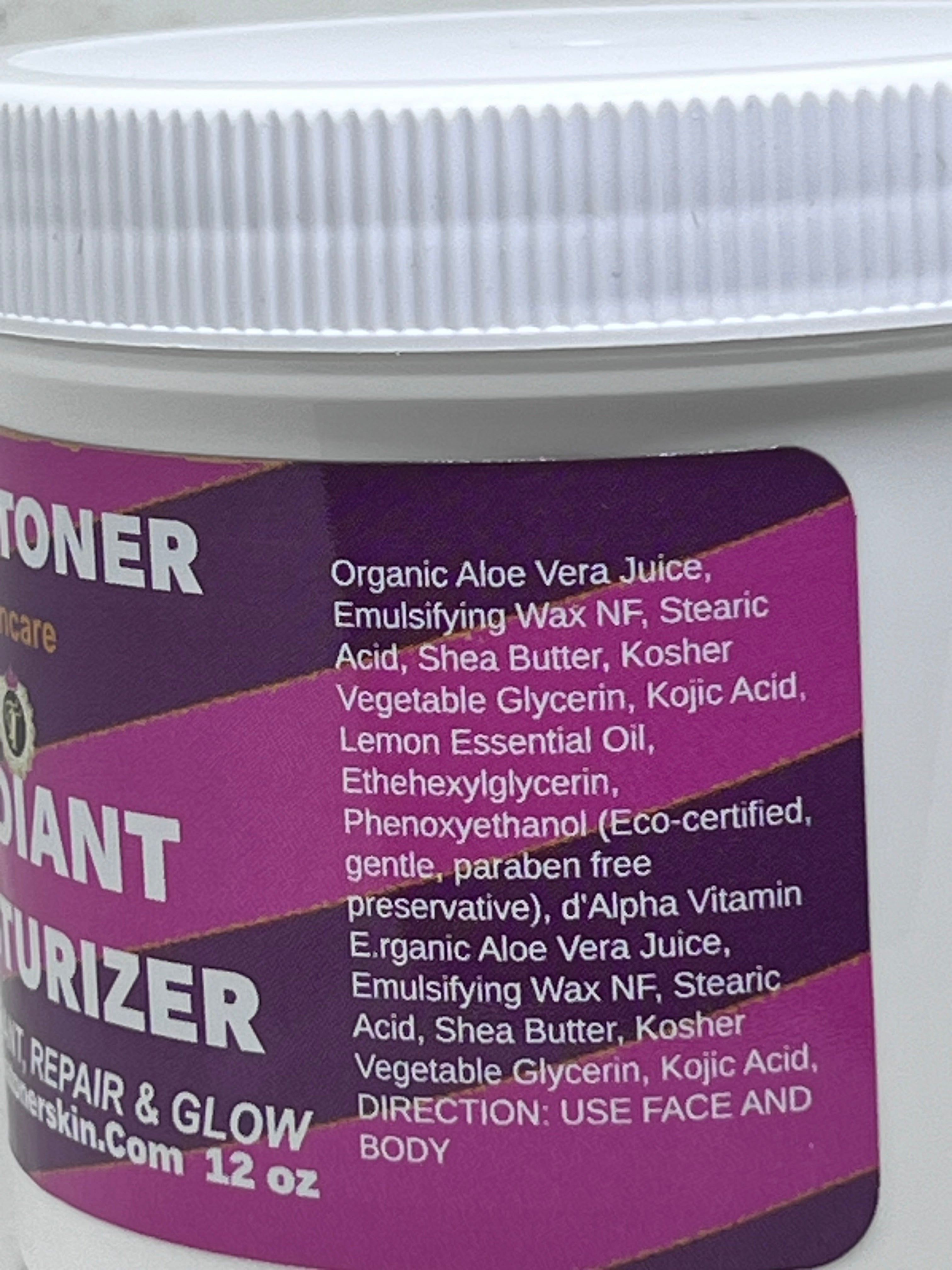 Tina Toner Radiant Moisturizer Body Cream Repair & Glow