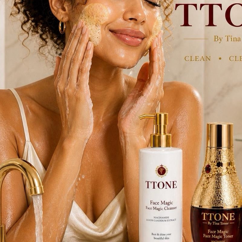 TTONE Ruby Rain Face Magic and Toner Cleanser Set Cream 3 Limited Edition