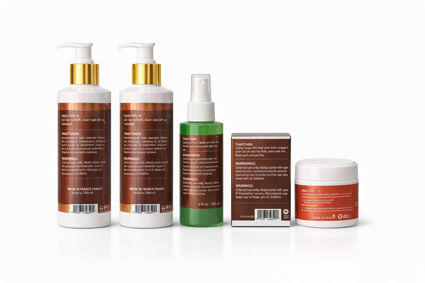 BEAUTIFYING BRIGHTENING (Body  AND FACE  SET  5 PIECE