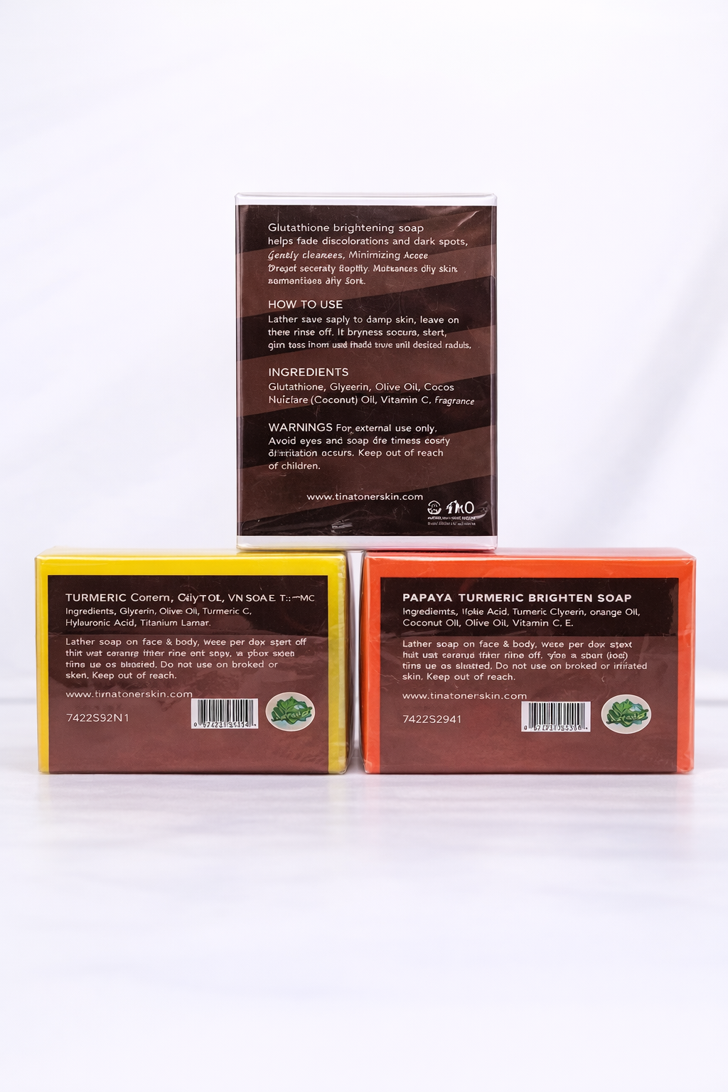 Sample set LEMON, TURMERIC   Gluthaione SOAP