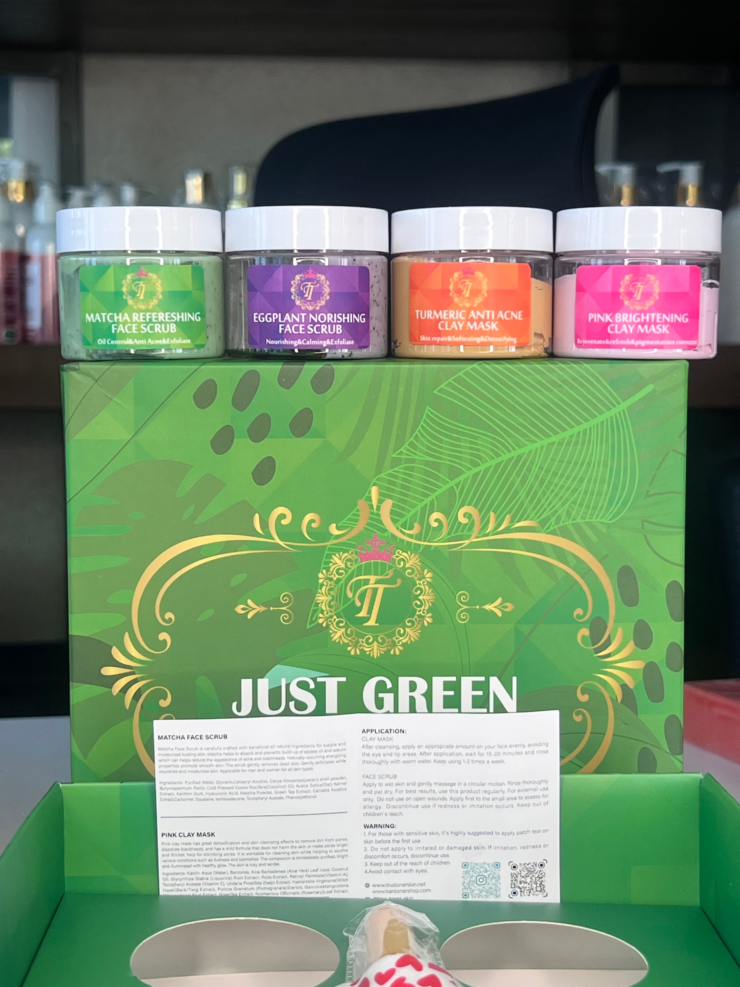Birthday Special Deal Just Green Face Mask and Scrub