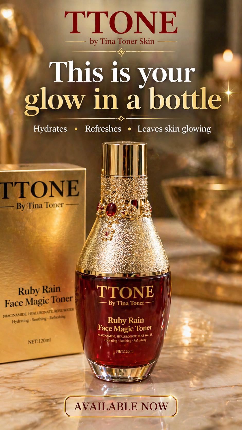 TTONE Ruby Rain Face Magic Toner 120ml