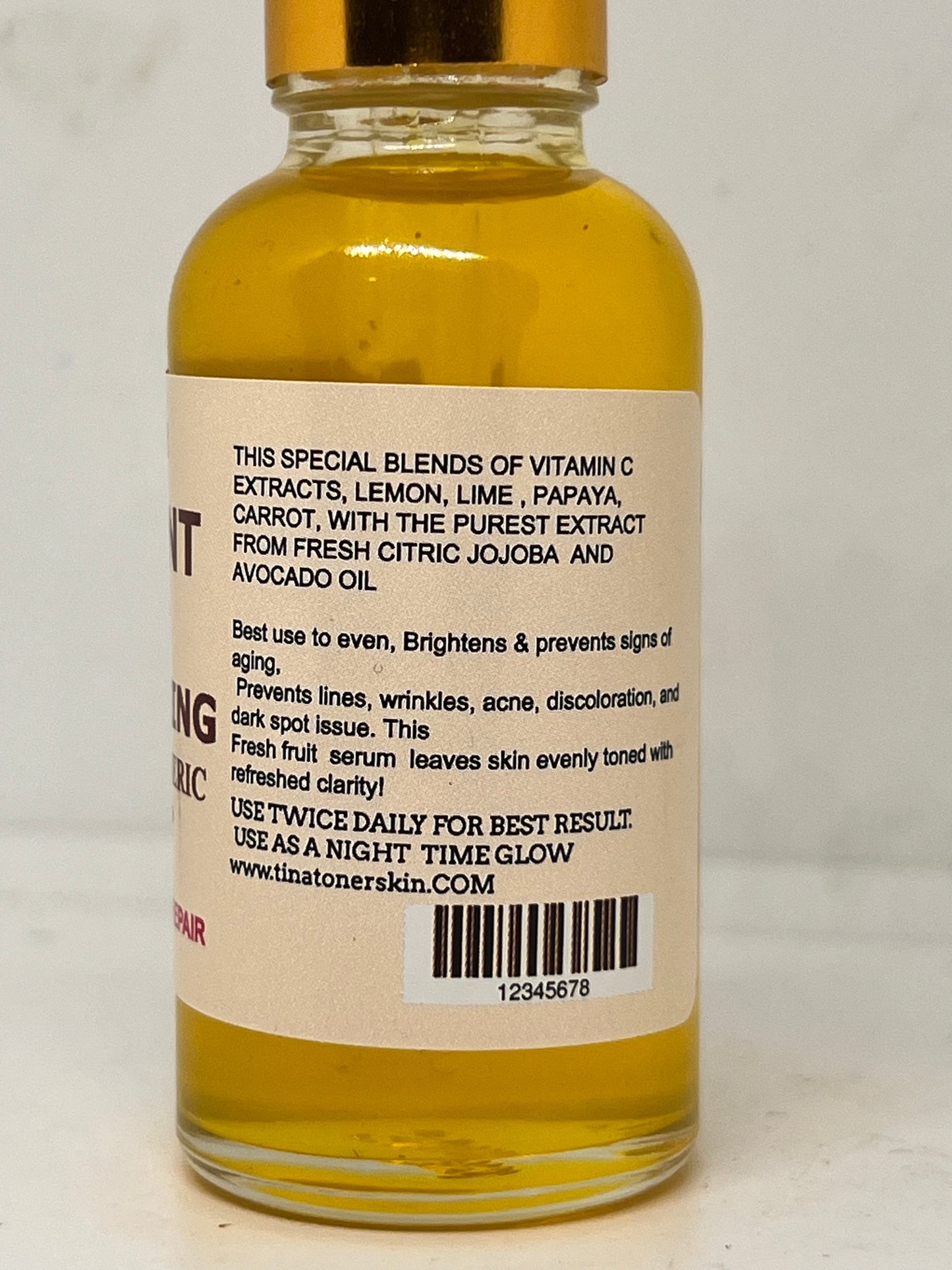 Wholesale Radiant glow oil serum half gallon /2Liter