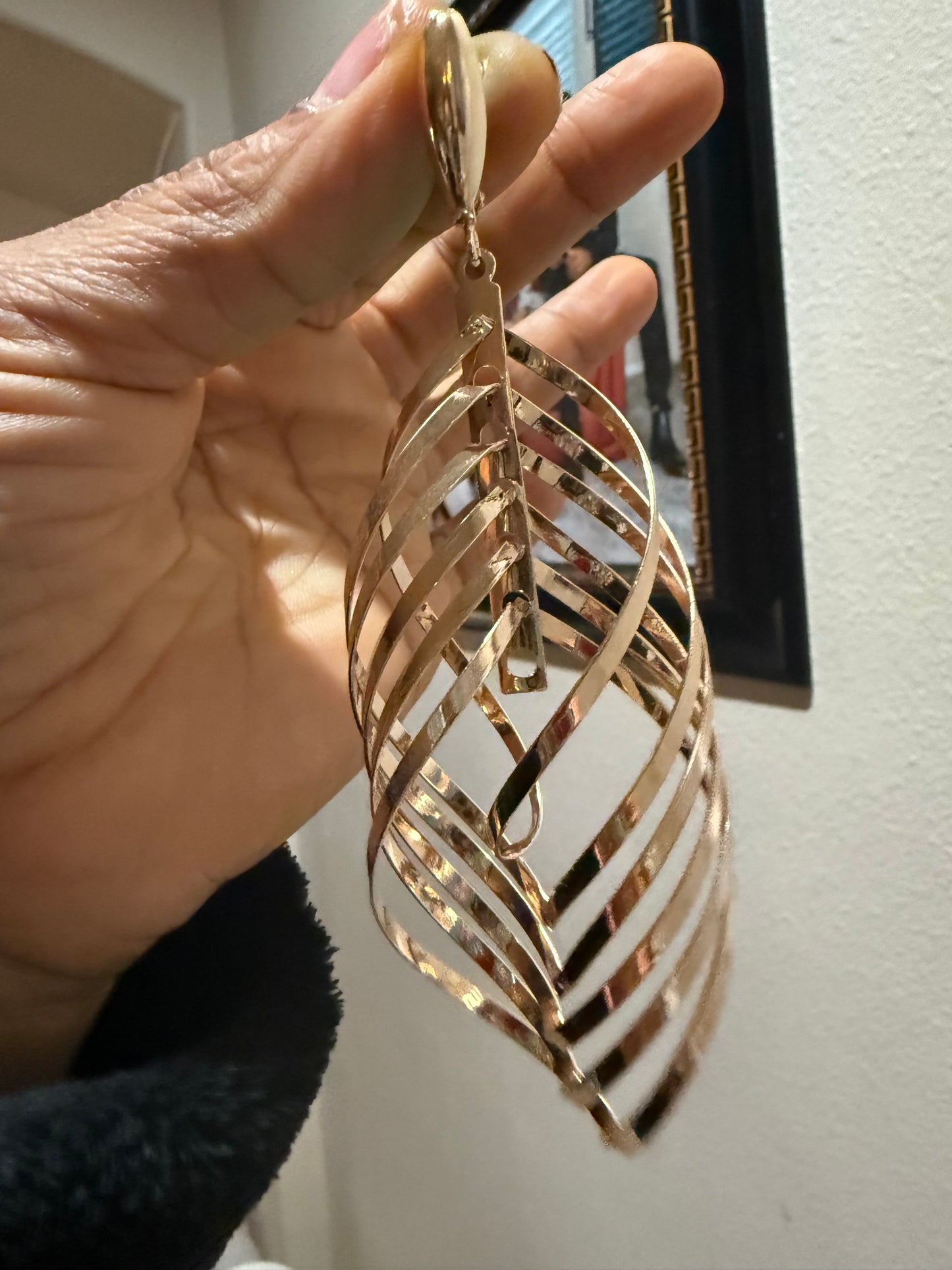 Gold plated.long earring