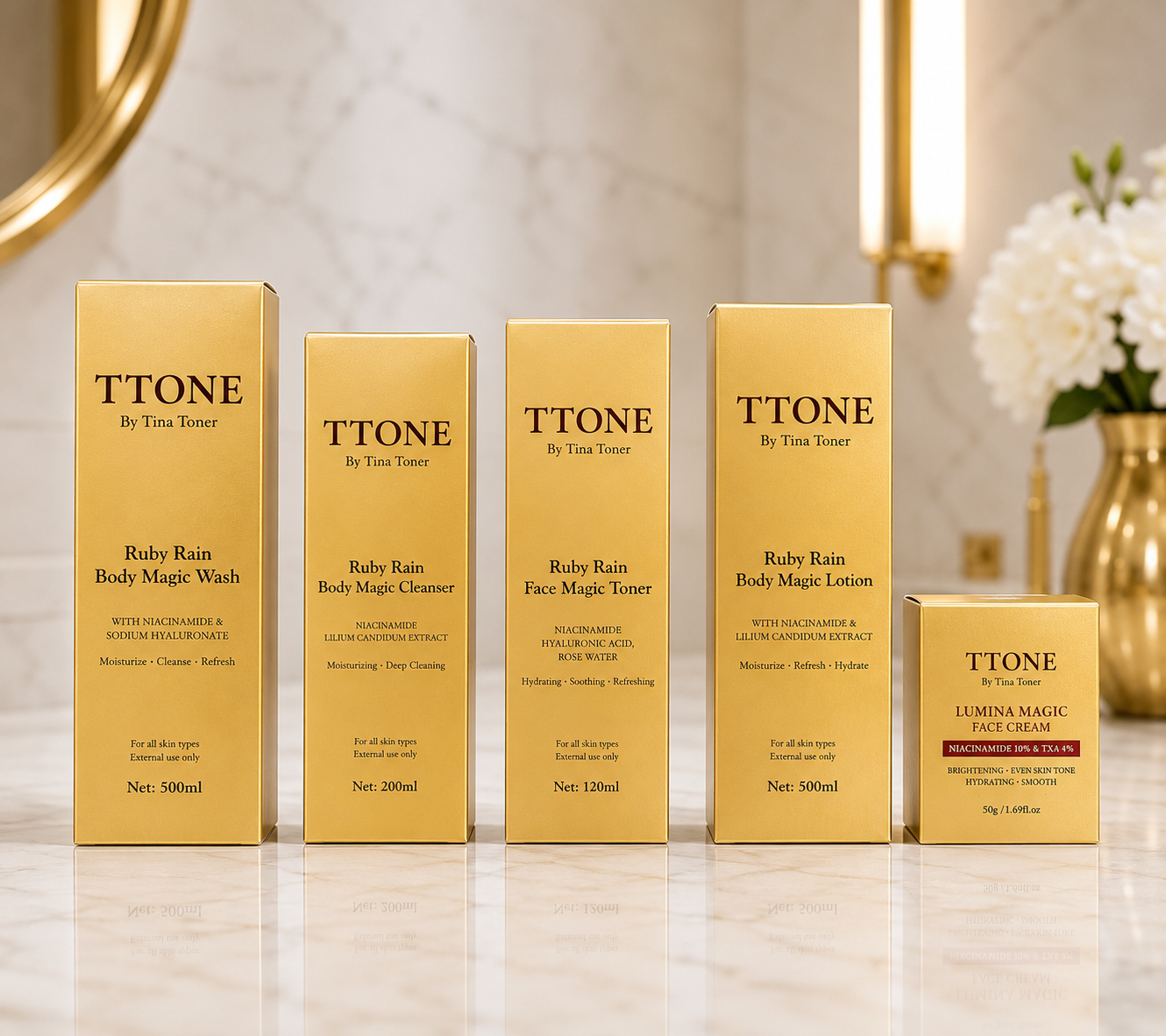 TTONE Ruby Rain set (All skin MEN & WOMEN )EVEN SKIN SET