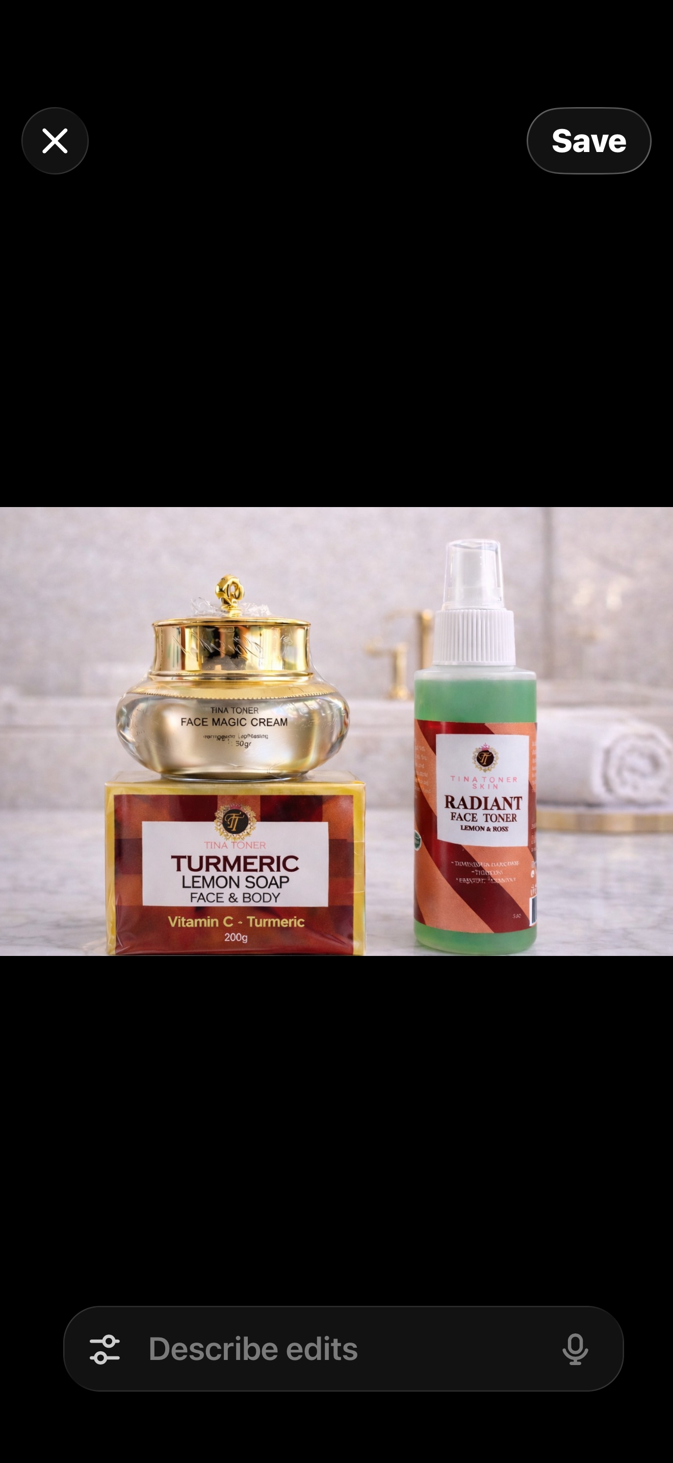 Face magic  cream Tone Up  with Toner / Serum Bar soap  (sensitive skin ) 3