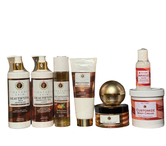 Birthday SPECIAL deal ) BEAUTIFYING BRIGHTENING 5 (  complete  combo  with BODY 500ml Coustomize cream