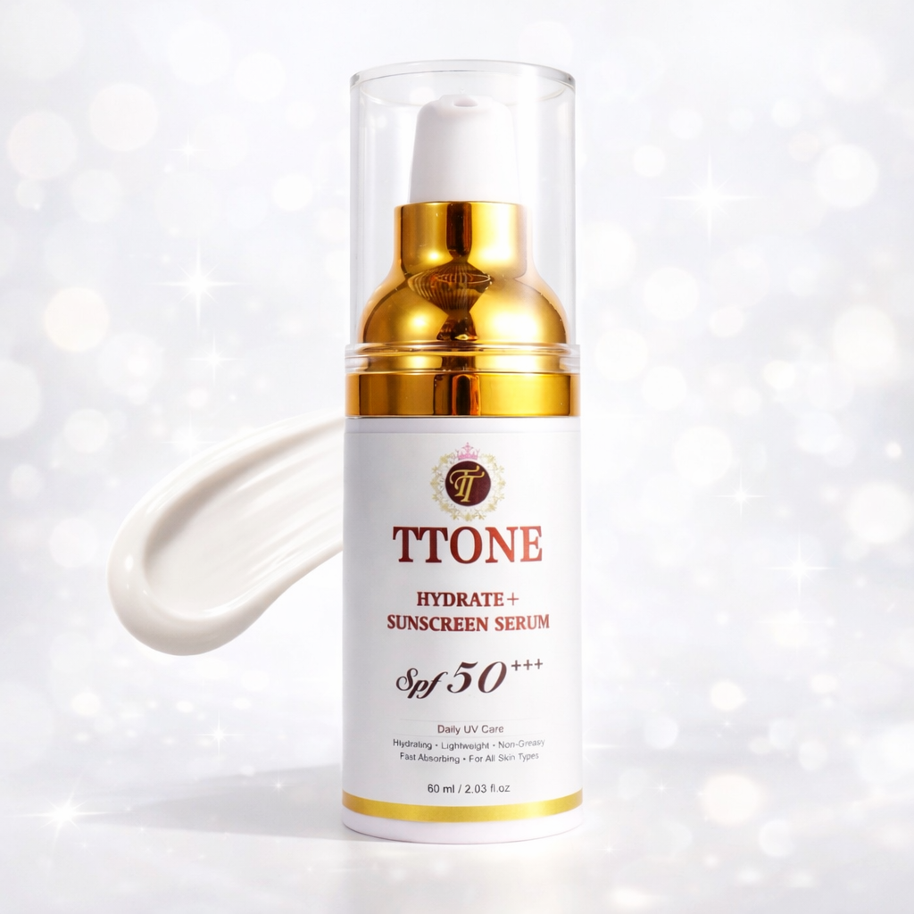 Sun protection sunscreen with glow