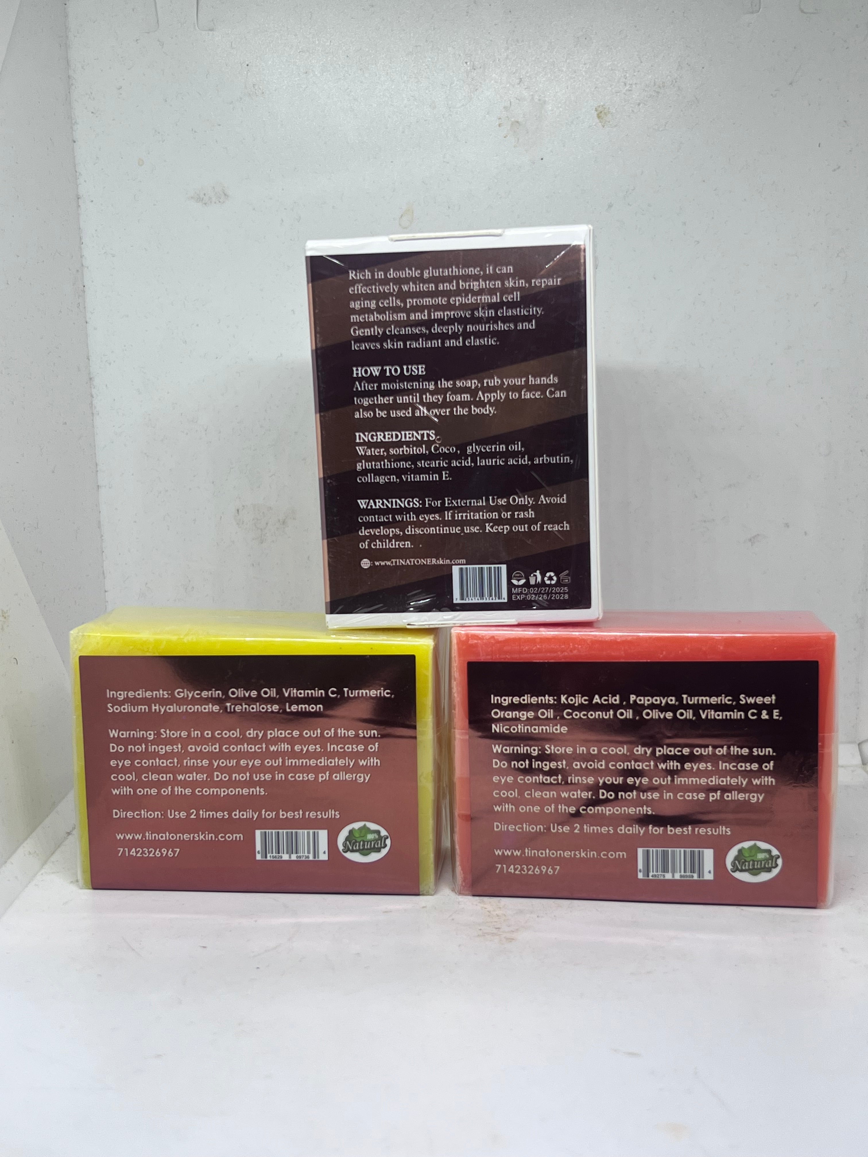 Sample set LEMON, TURMERIC   Gluthaione SOAP