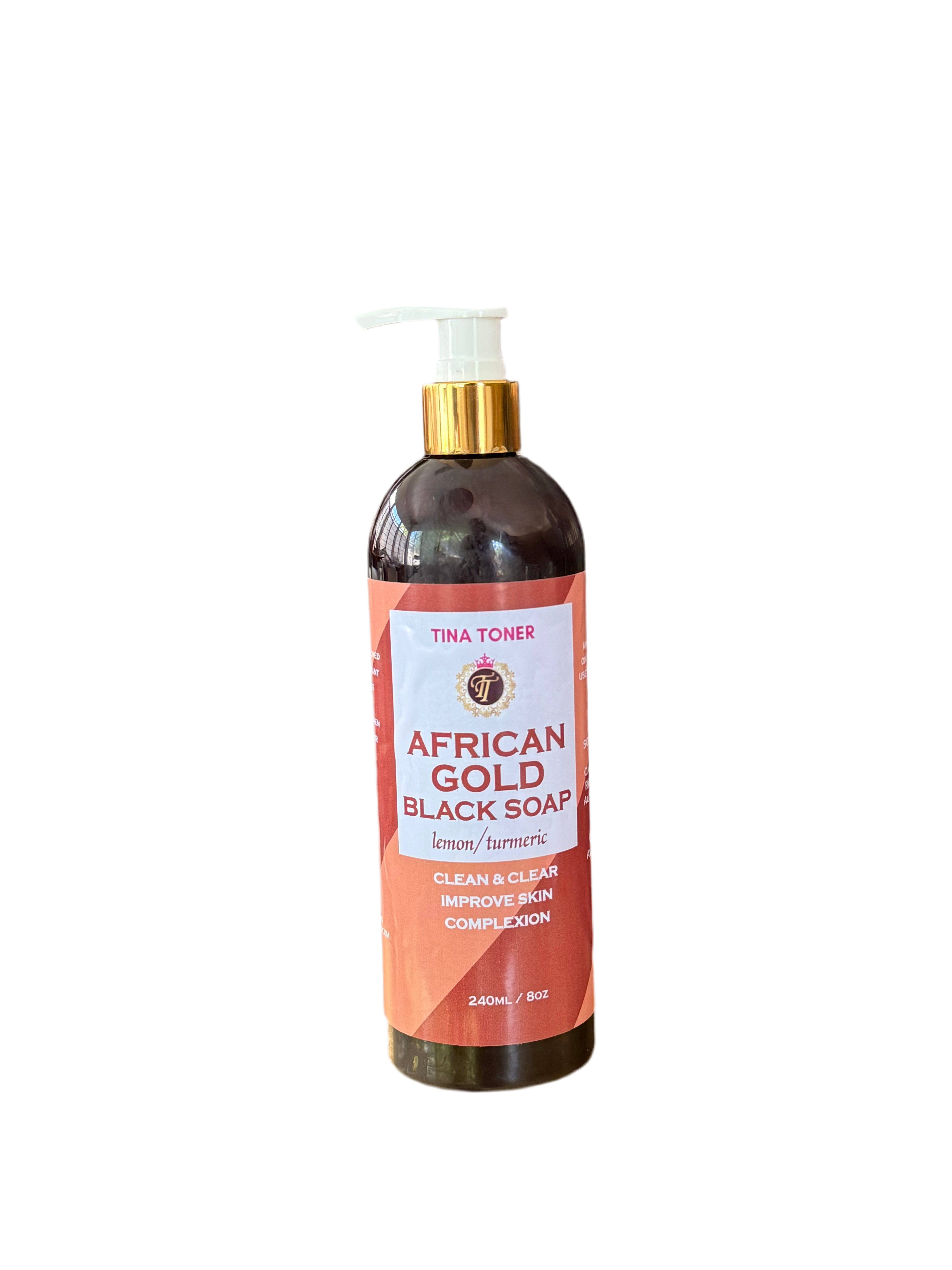 Africa Gold Black Soap Clean & Clear 16 Oz