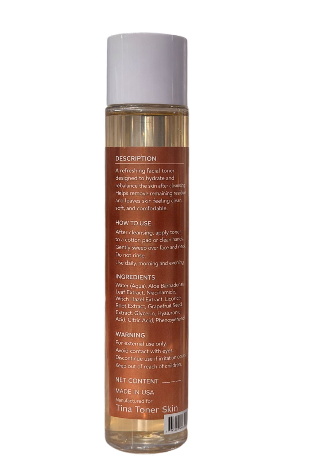 Vitamin c toner  with aloe 6 oz