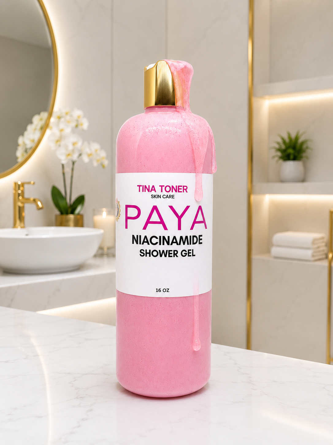 TTONE Paya Niacinamide & Strawberry Body Wash 500g