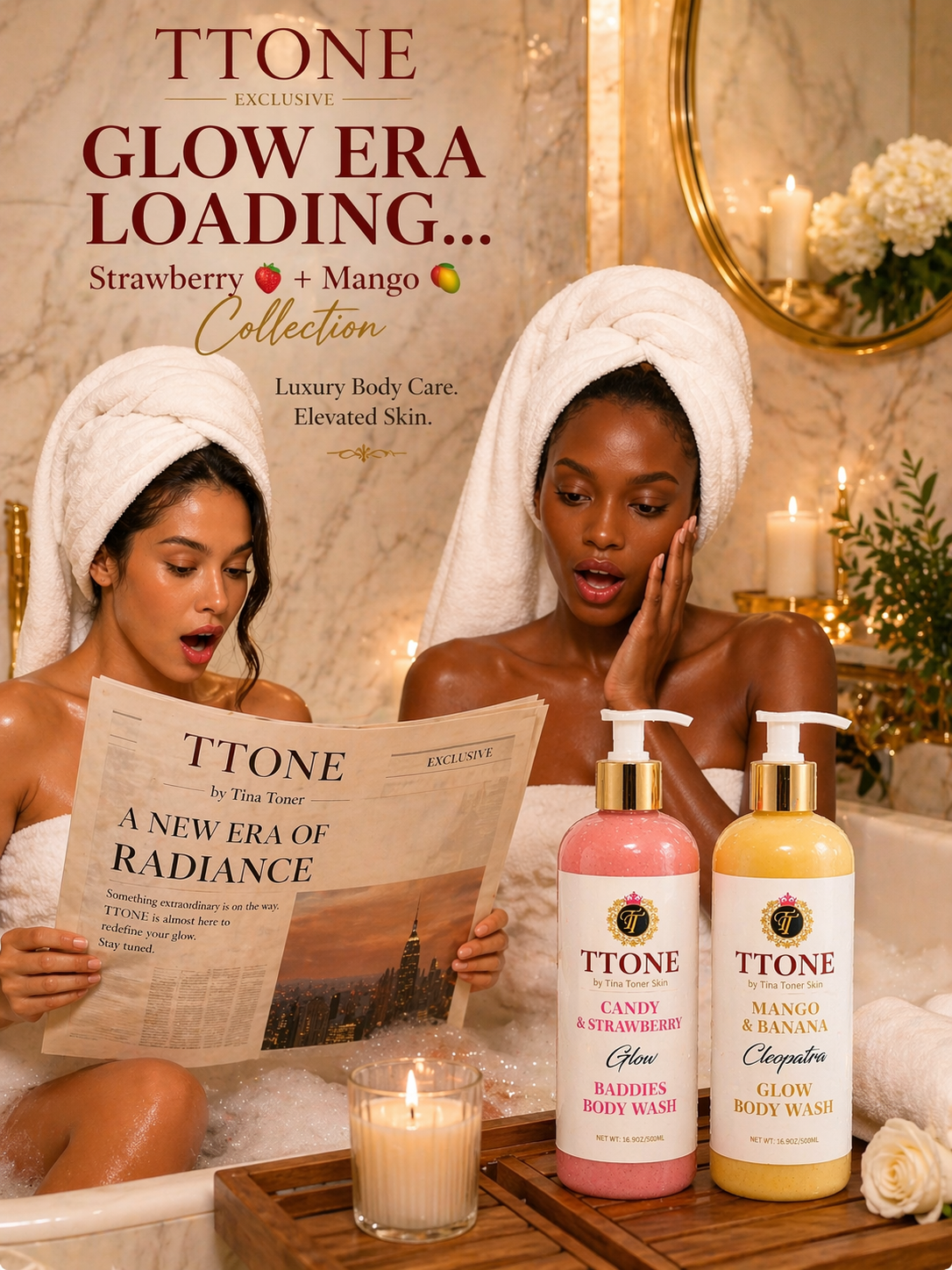 EMAN X TTONE Candy & Strawberry + Mango & Banana Glow Body Wash 500g ( (Copy)