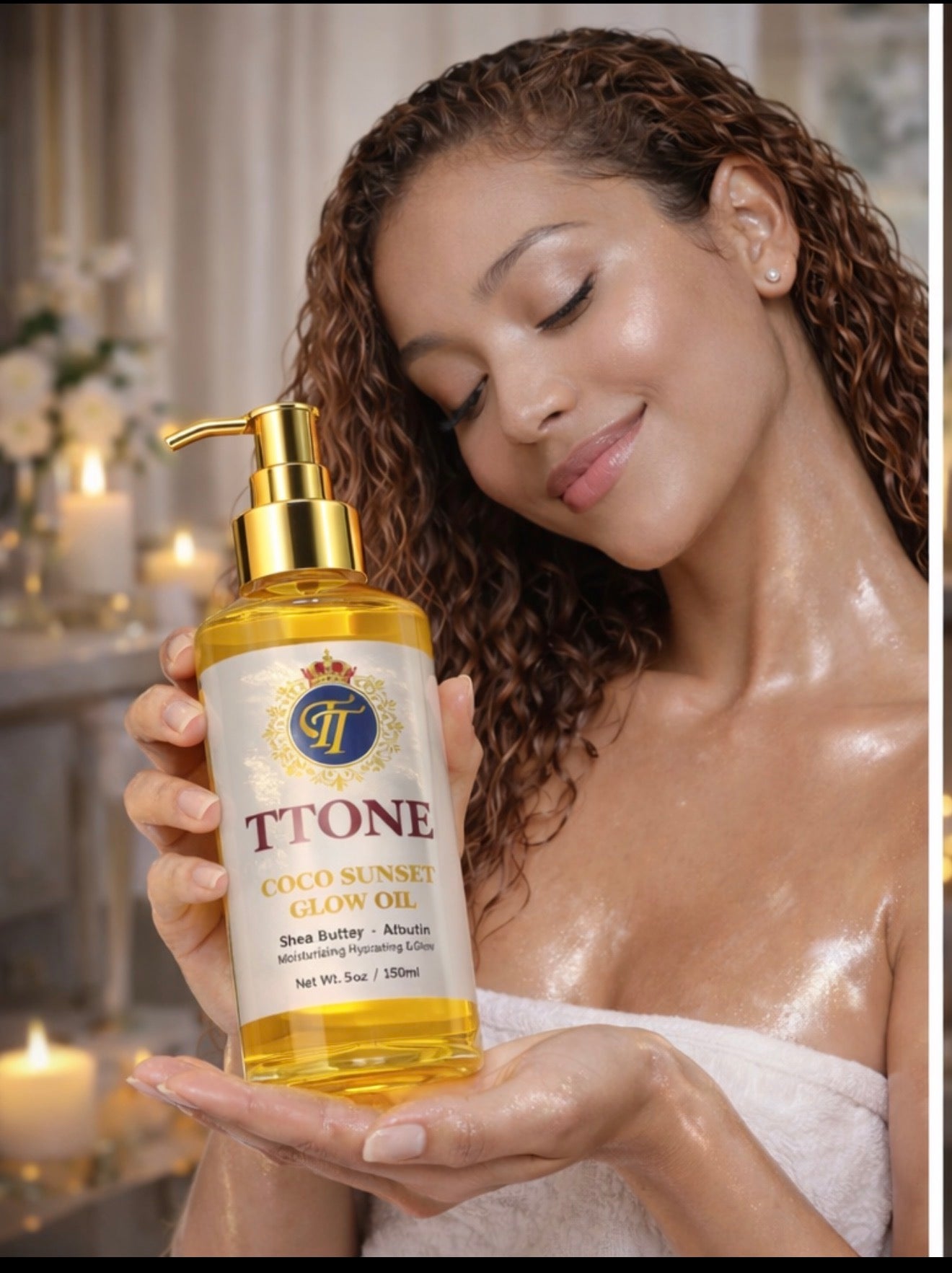 Glow oil set  2 hydration  glow and brightens 8 oz