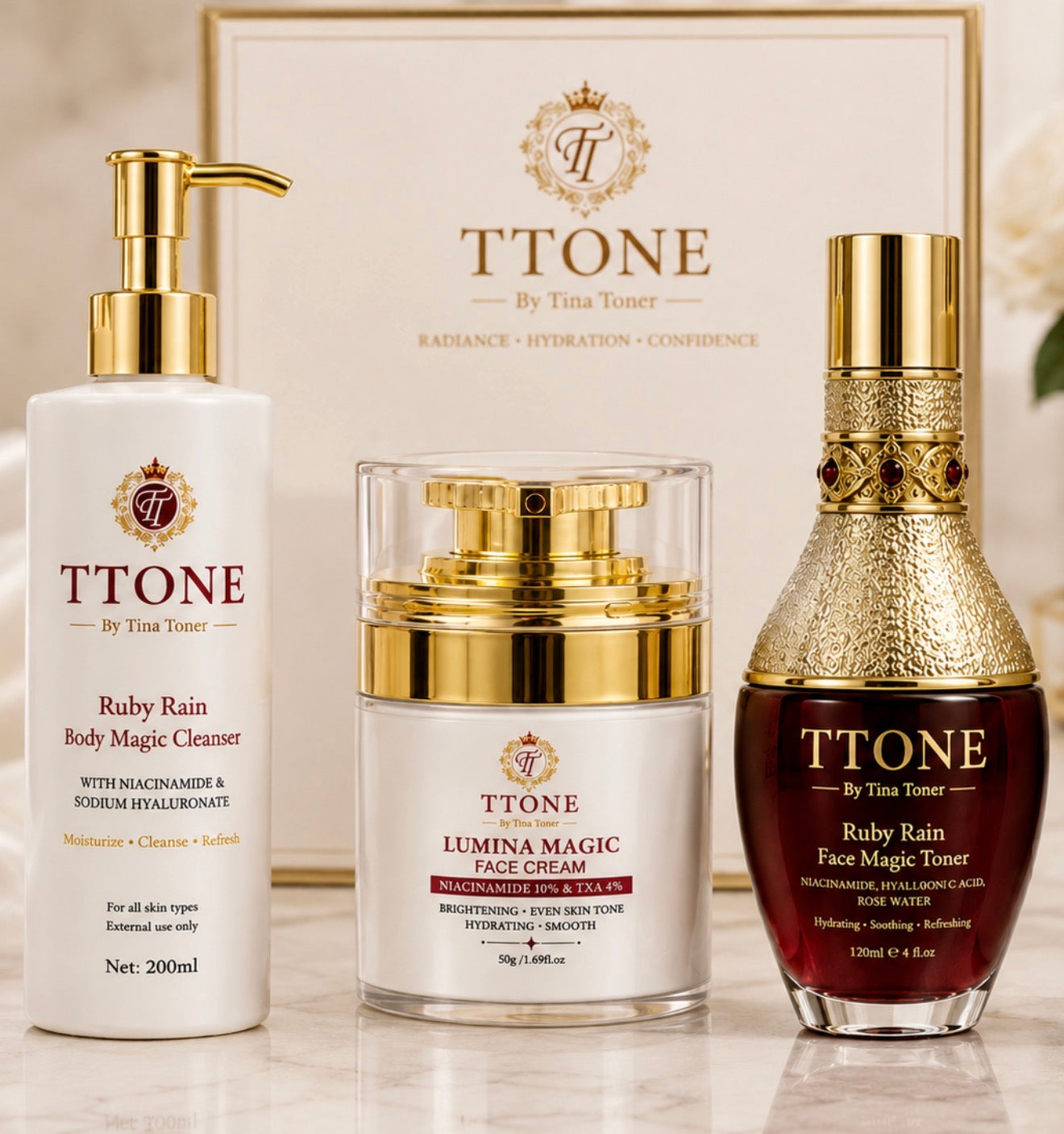 TTONE Ruby Rain  Daily Face maintenance set
