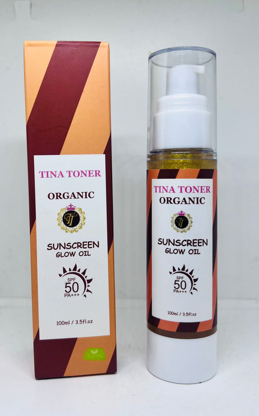 Sun protection sunscreen with glow