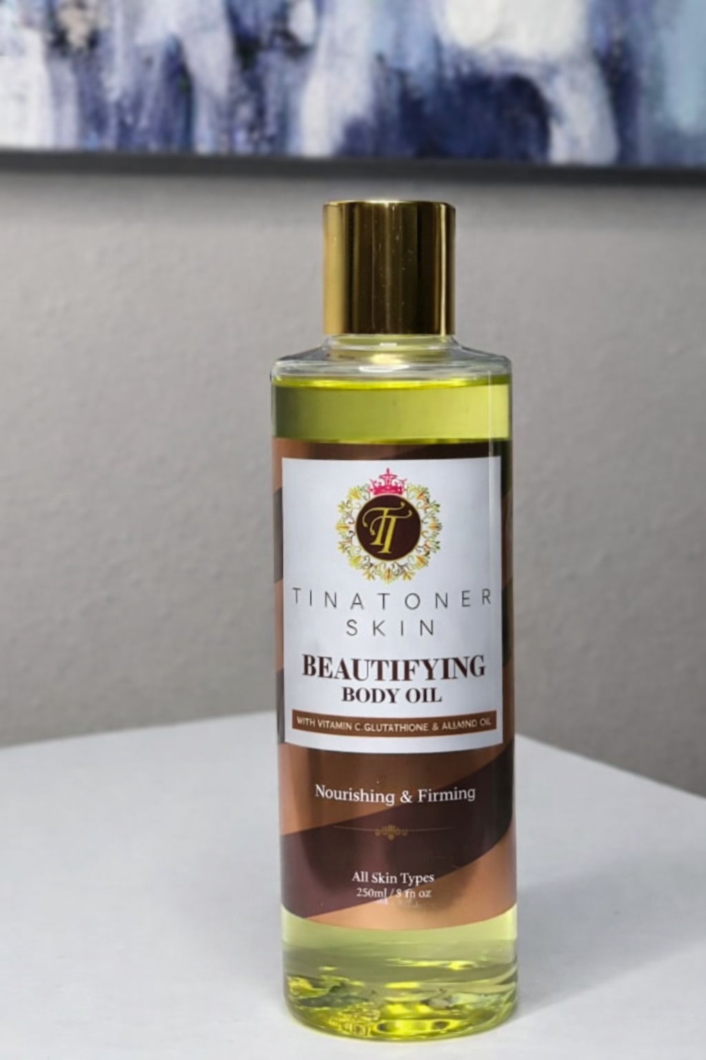 Tina Toner Oil Body Beautifying Oil Hydrating Oil 8 Oz