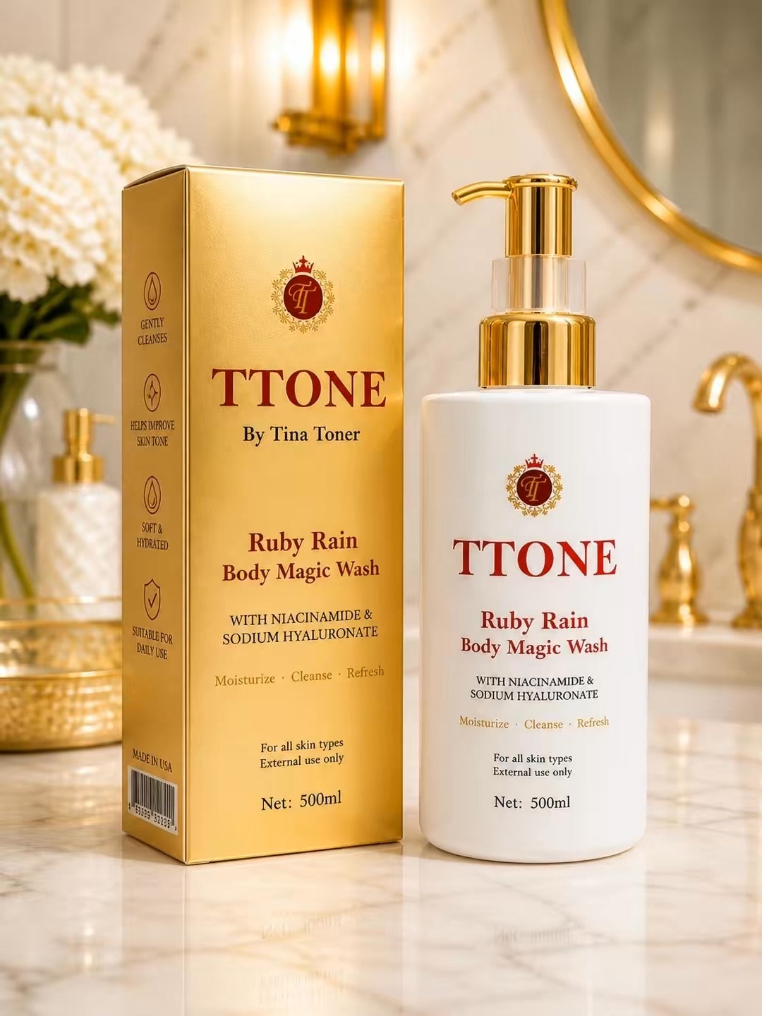TTONE Ruby Rain Body  magic Luxury WASH  ( limited edition ) 500ml (Copy)