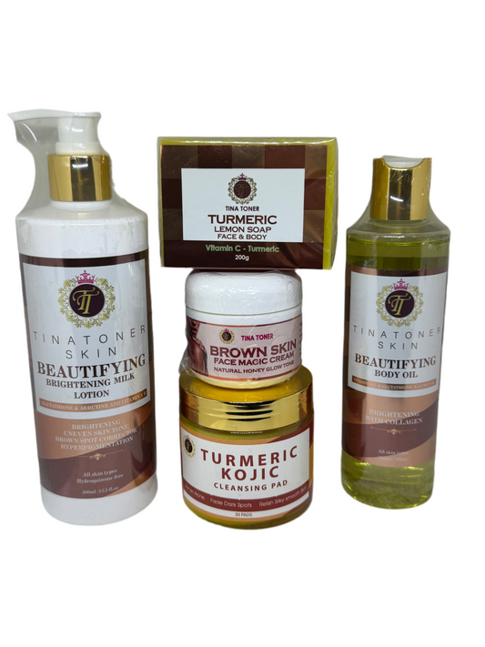 Brown: caramel skin  MANTAINACE CREAM 16 OZ set