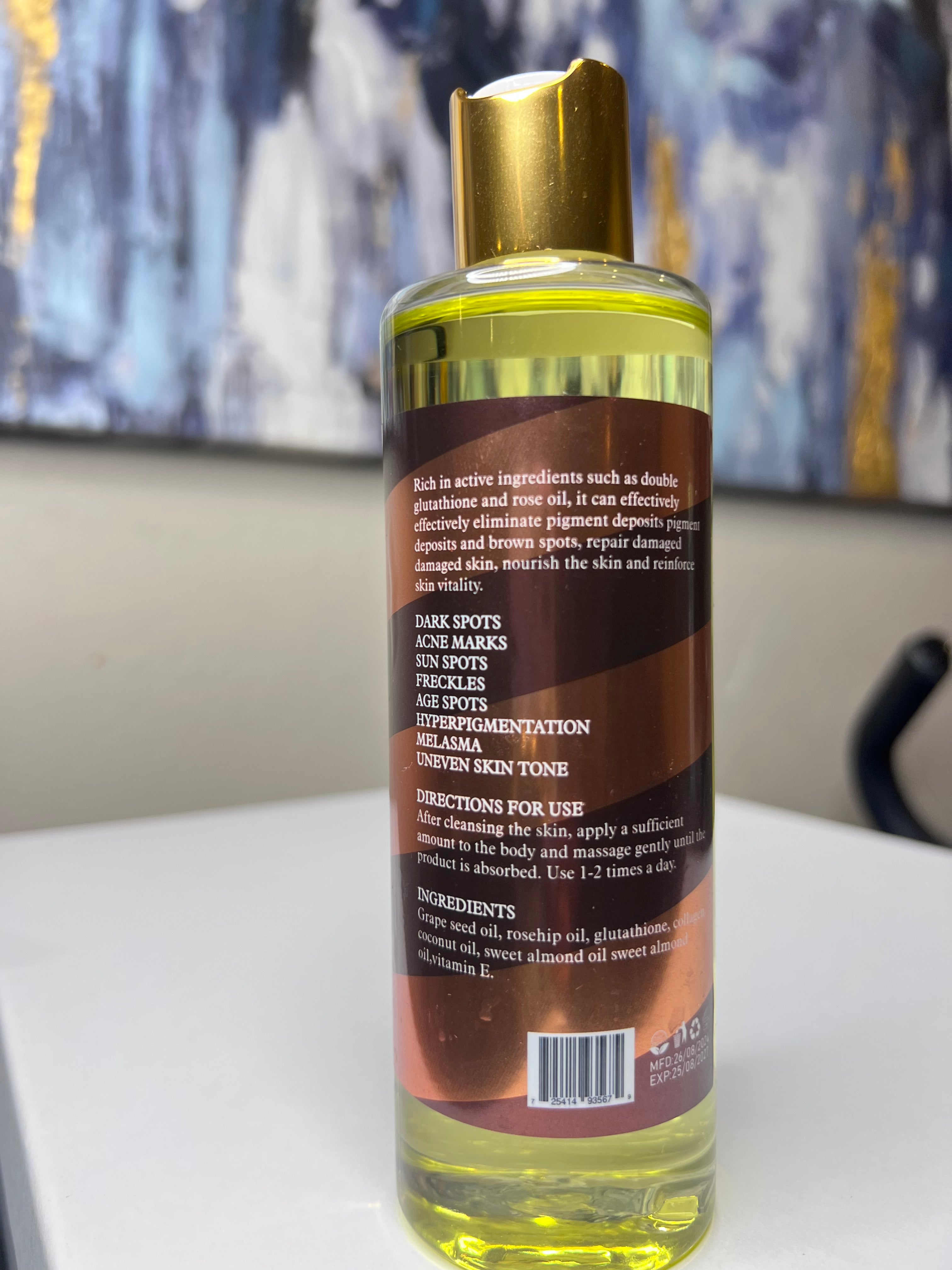 Tina Toner Oil Body Beautifying Oil Hydrating Oil 8 Oz