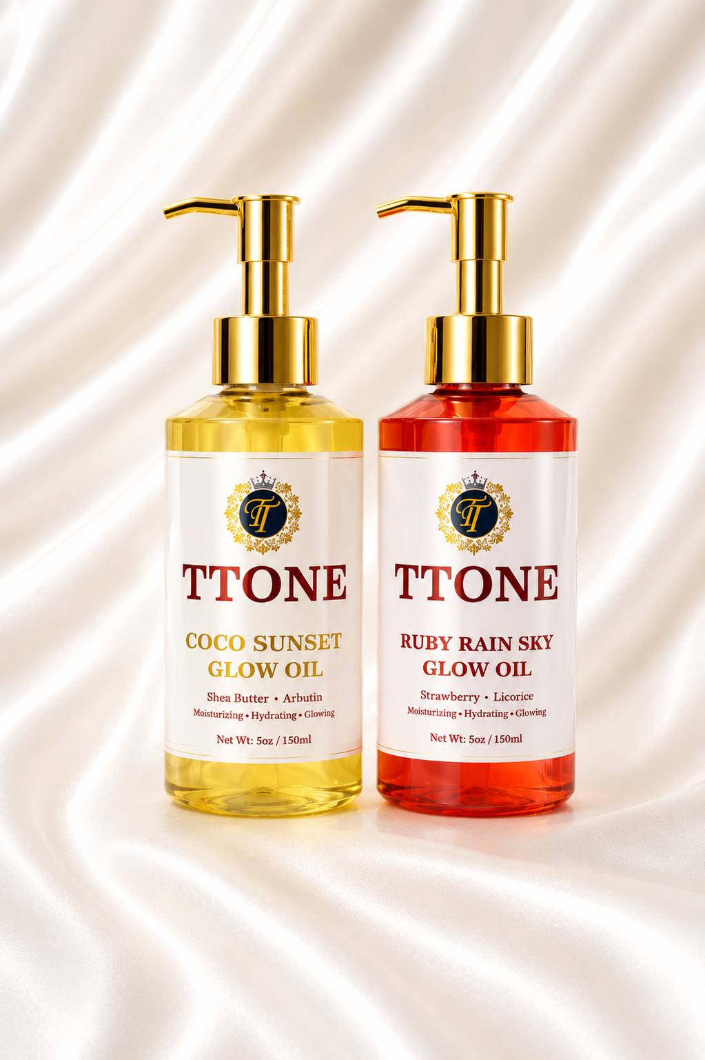Glow Oil Set 2 Hydration Glow and Brightens 8 Oz for Radiant Glow