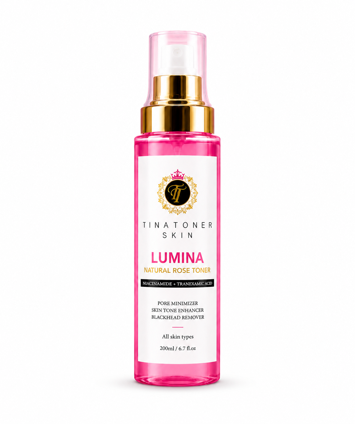 TTONE Lumina Glow Rose Vitamin C Toner – Aloe Vera Formula for Sensitive Skin