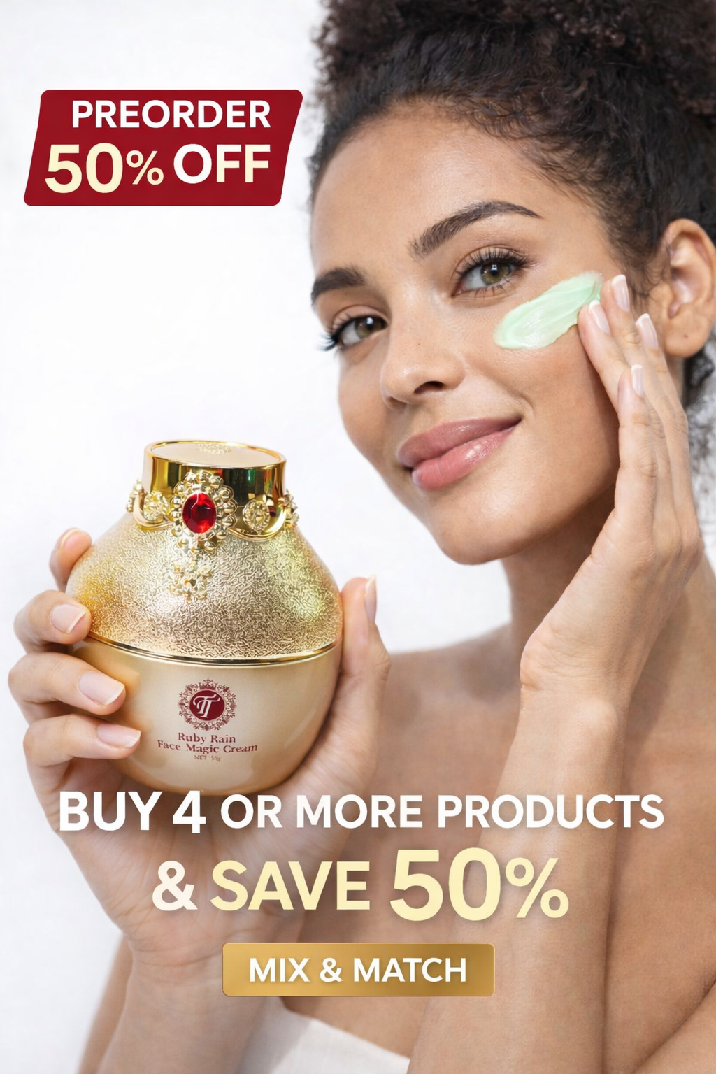 TTONE Ruby Rain Face Magic CreaM.     Upgraded (50g)