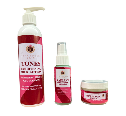 BIRTHDAY  special Tones  (Travel Size ) Brightening Body Moisturizer KIT 3  PIECE