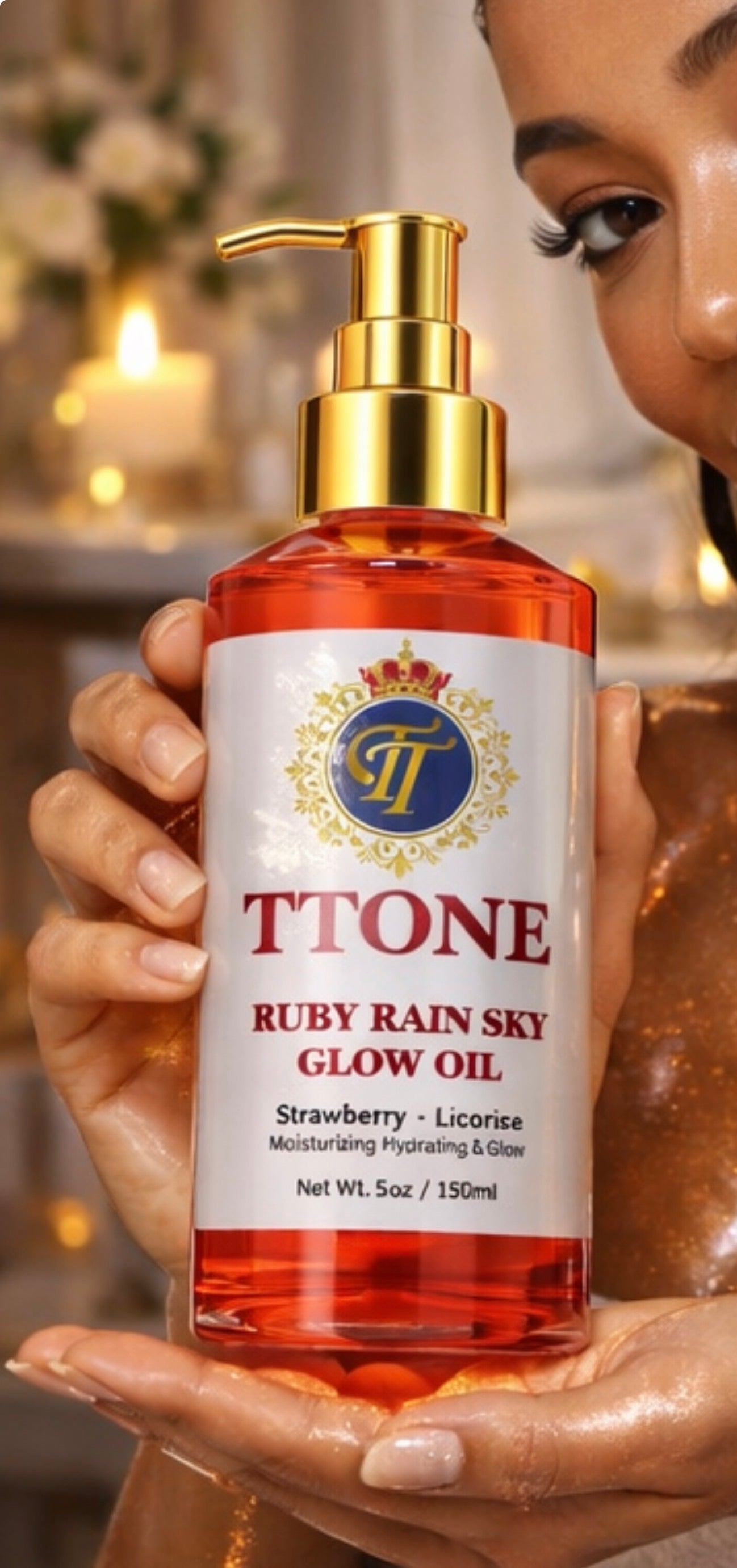 Glow oil set  2 hydration  glow and brightens 8 oz