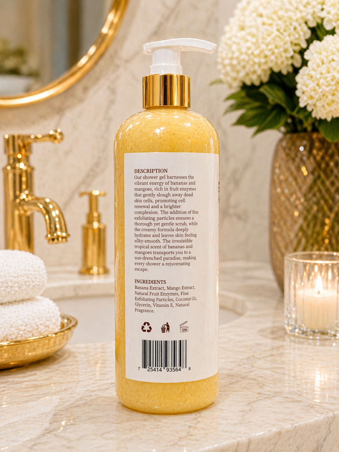 TTONE Candy & Strawberry + Mango & Banana Glow Body Wash Set  of 2    500g