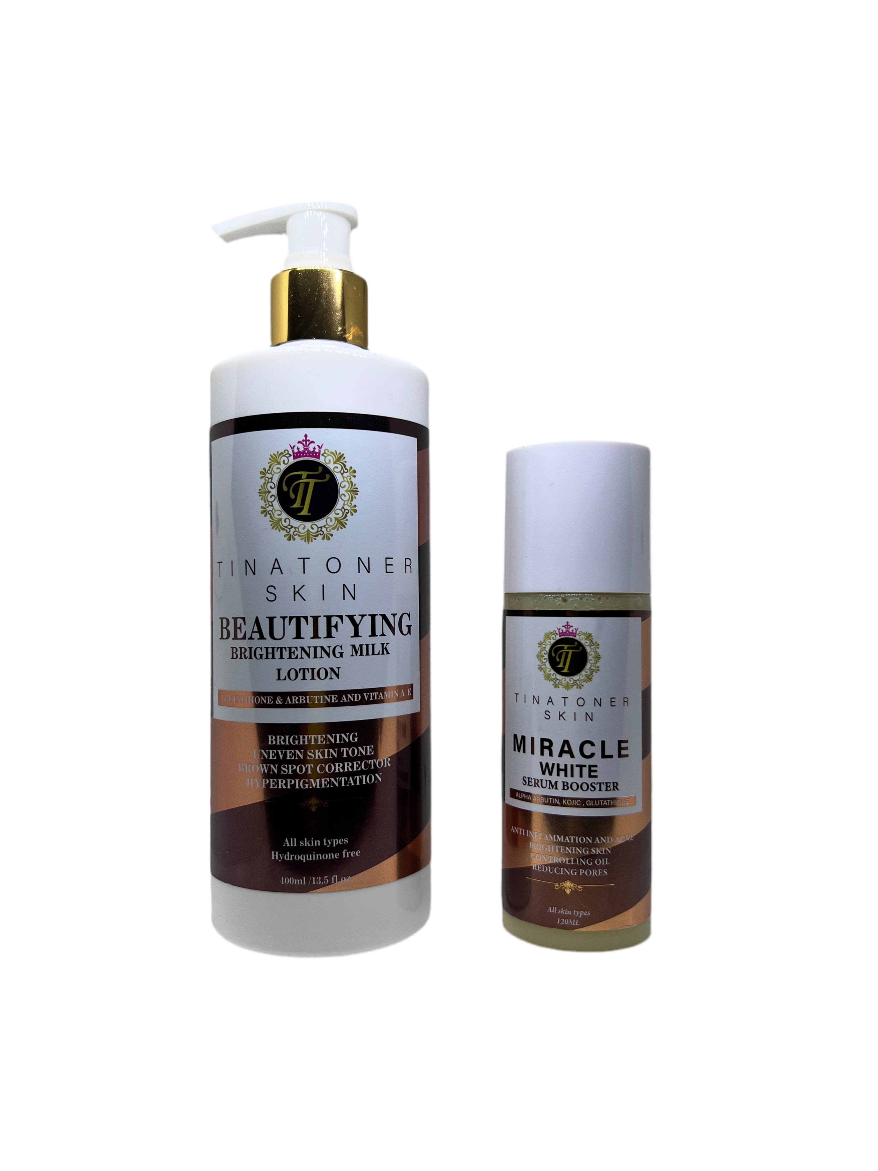 EXTRA BEAUTIFYING BRIGHTENING ) BODY LOTION with Serum