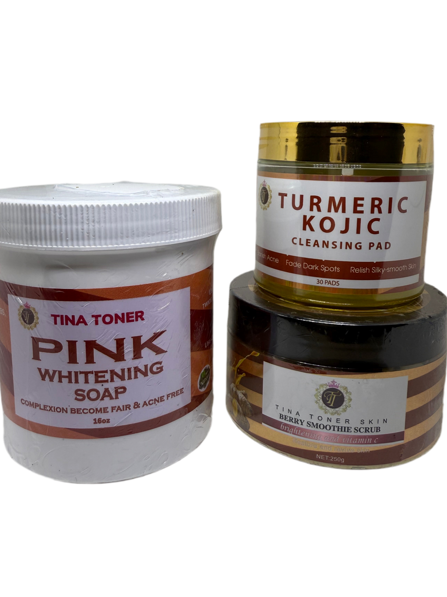 Birthday special  set BERRY BRIGHT SCRUB   WITH  pink soap and face pad set of 3