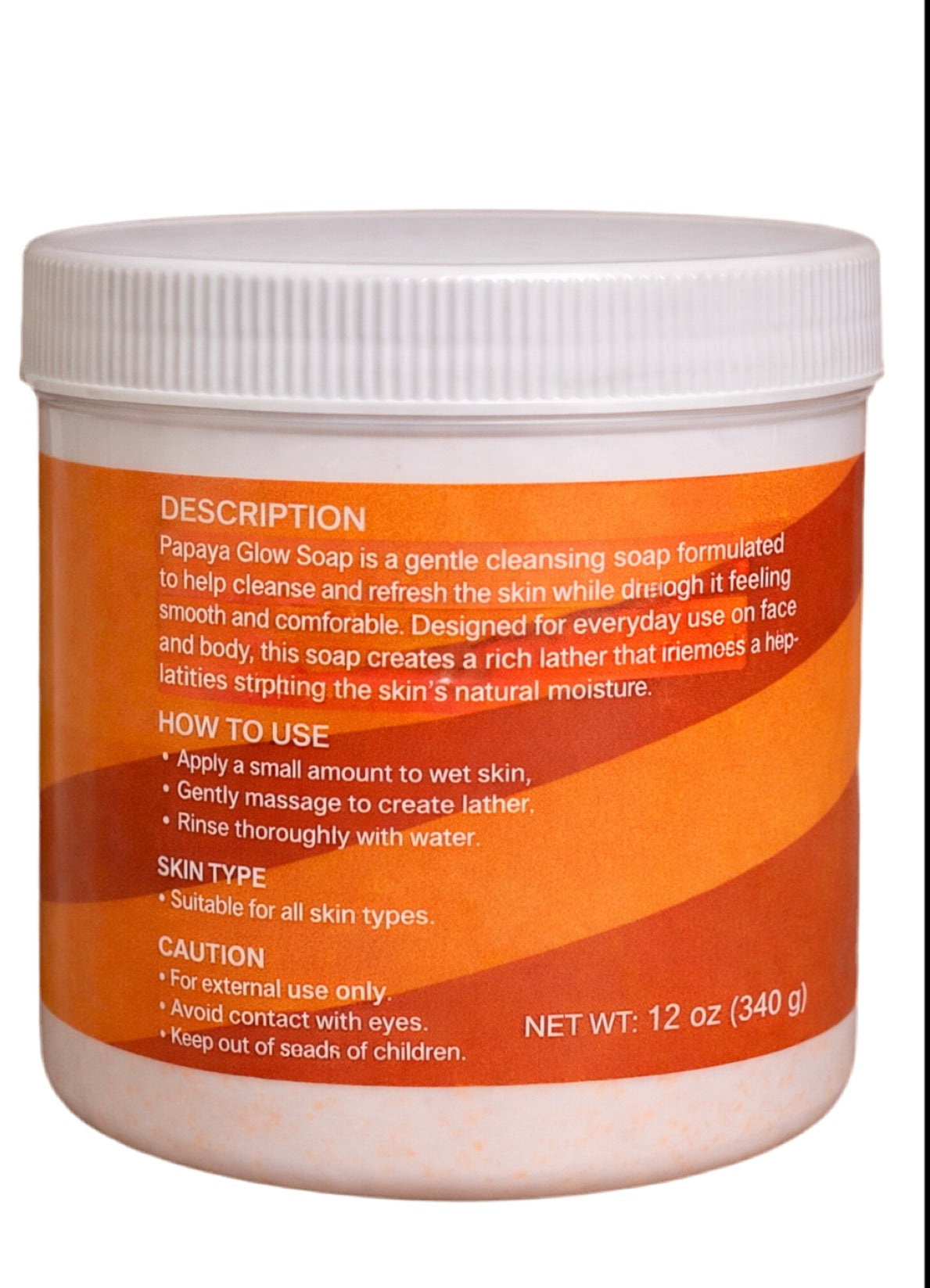 Tina Toner Papaya Brightening Soap Gentle Cleansing 12 oz