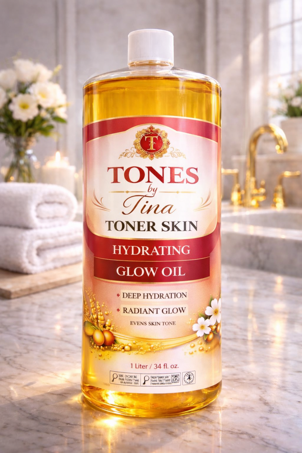 TONES BODY oil hydrating oil JOMBO SIZE 1L