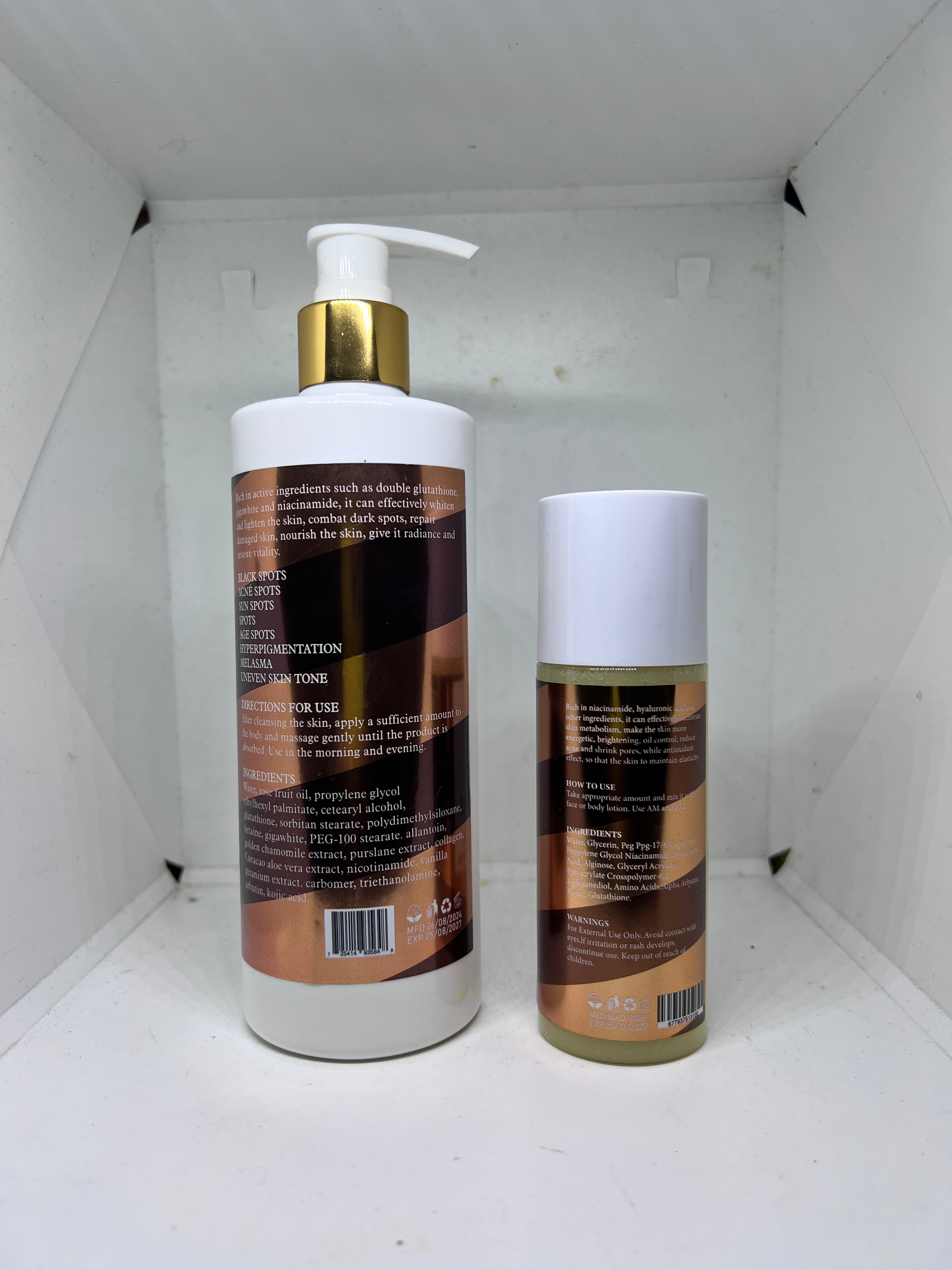 EXTRA BEAUTIFYING BRIGHTENING ) BODY LOTION with Serum