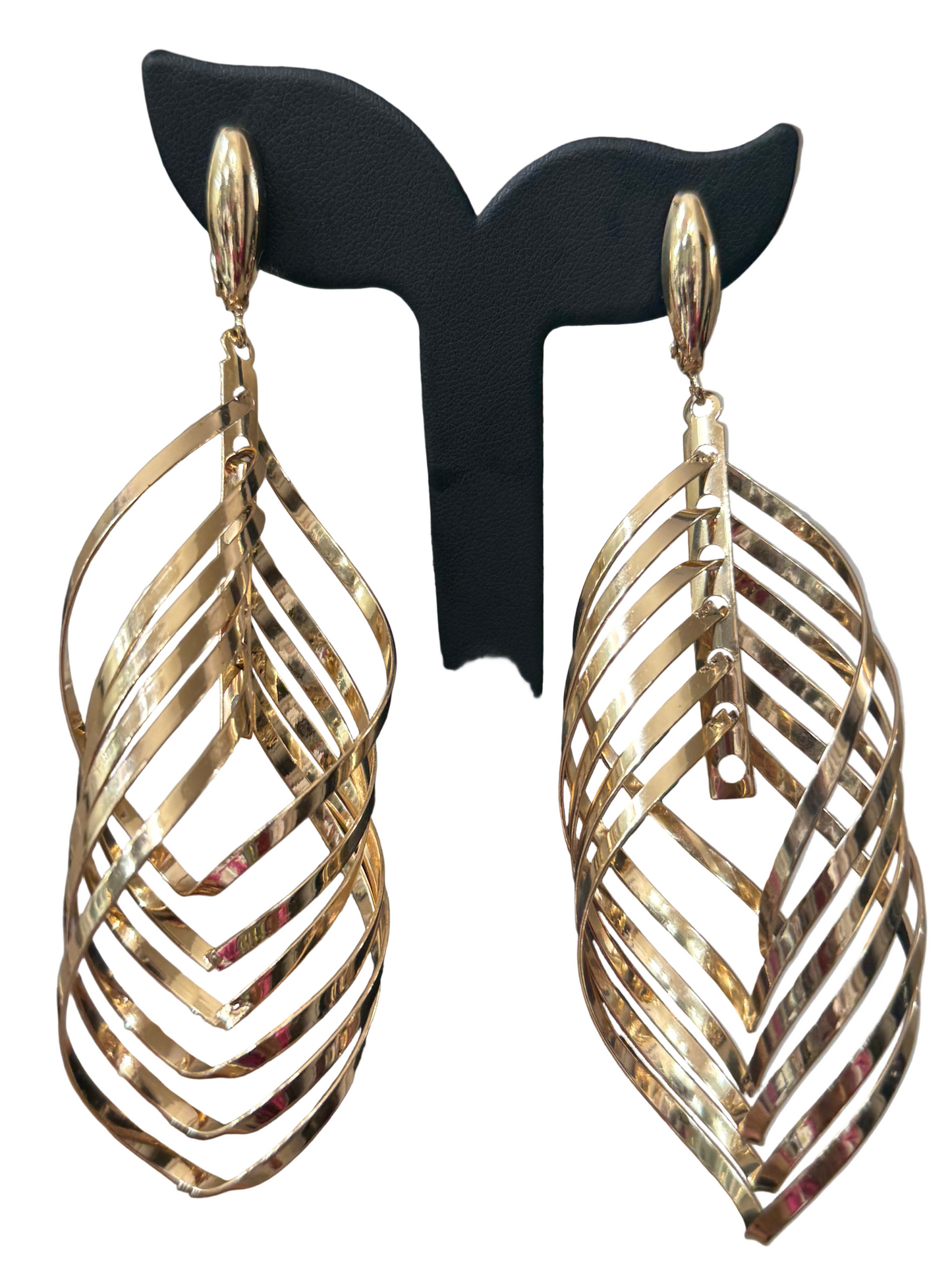 Gold plated.long earring