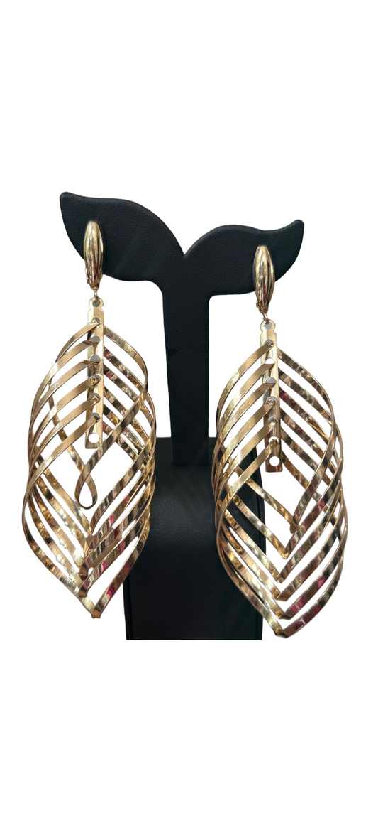 Gold plated.long earring