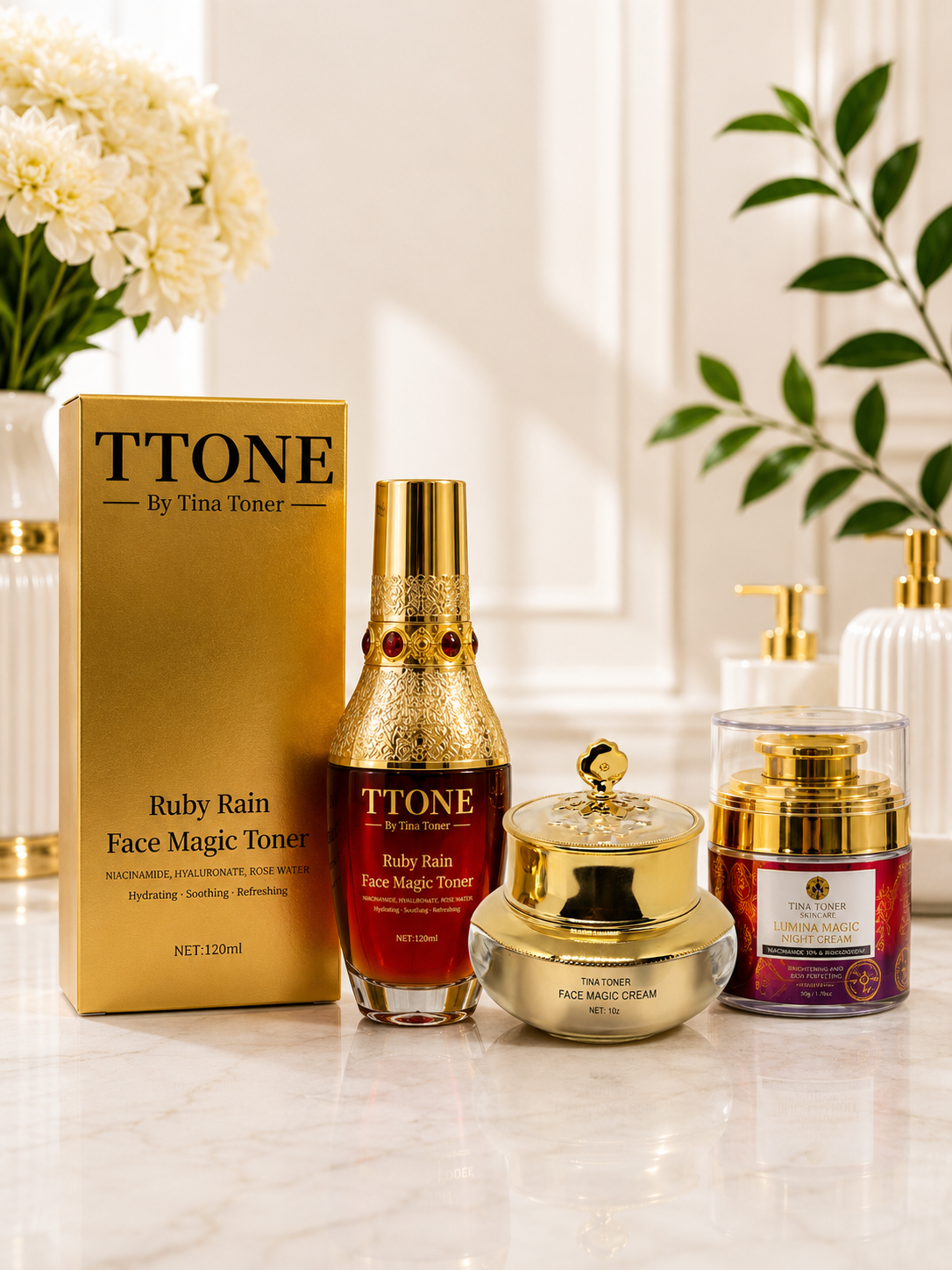 TTONE DAY AND NIGHT FACE GLOW WITH Face magic  LUMINA +toner set of 3