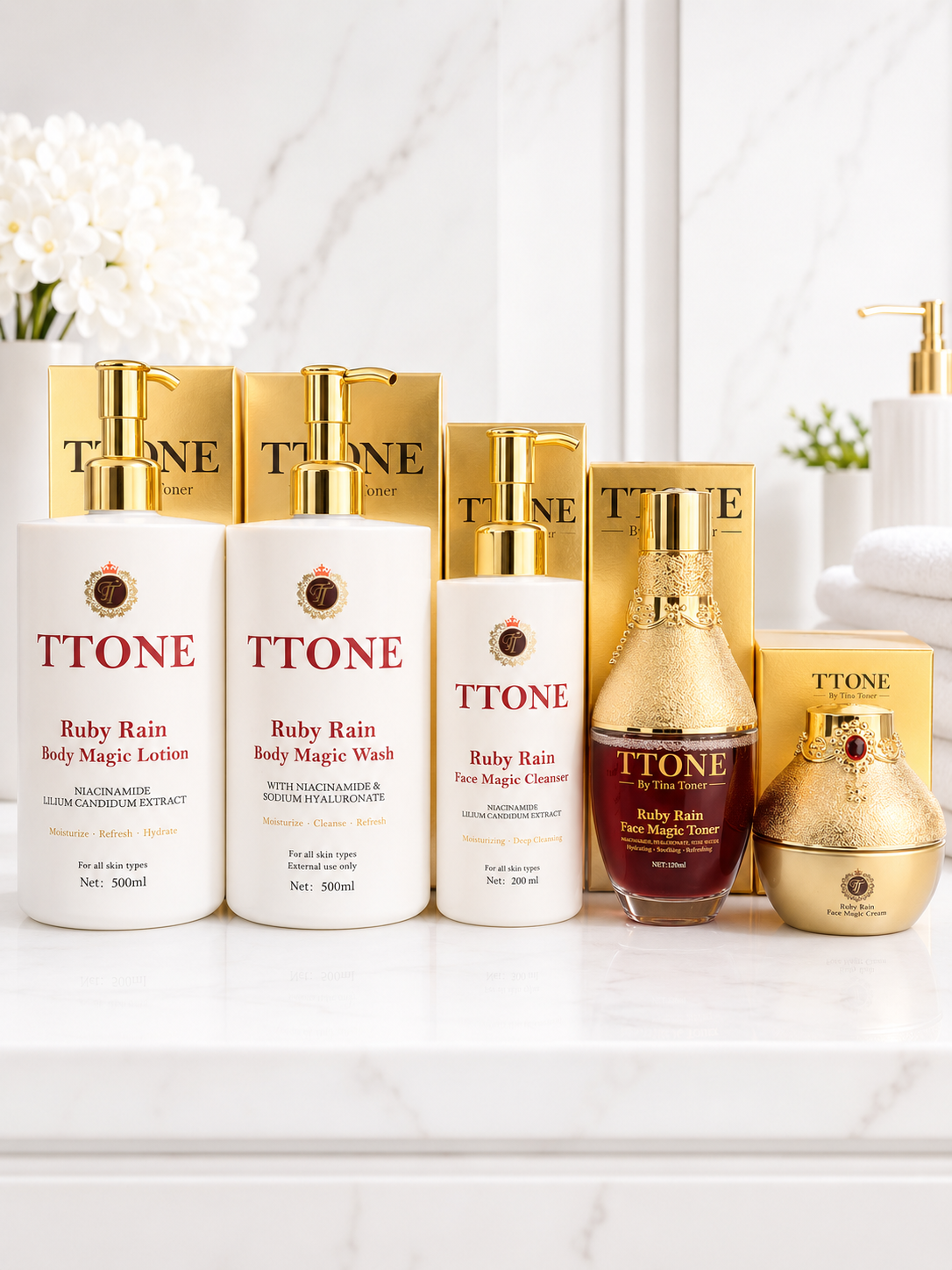TTONE Ruby Rain  magic Luxury  toner Brightening ( bestseller)