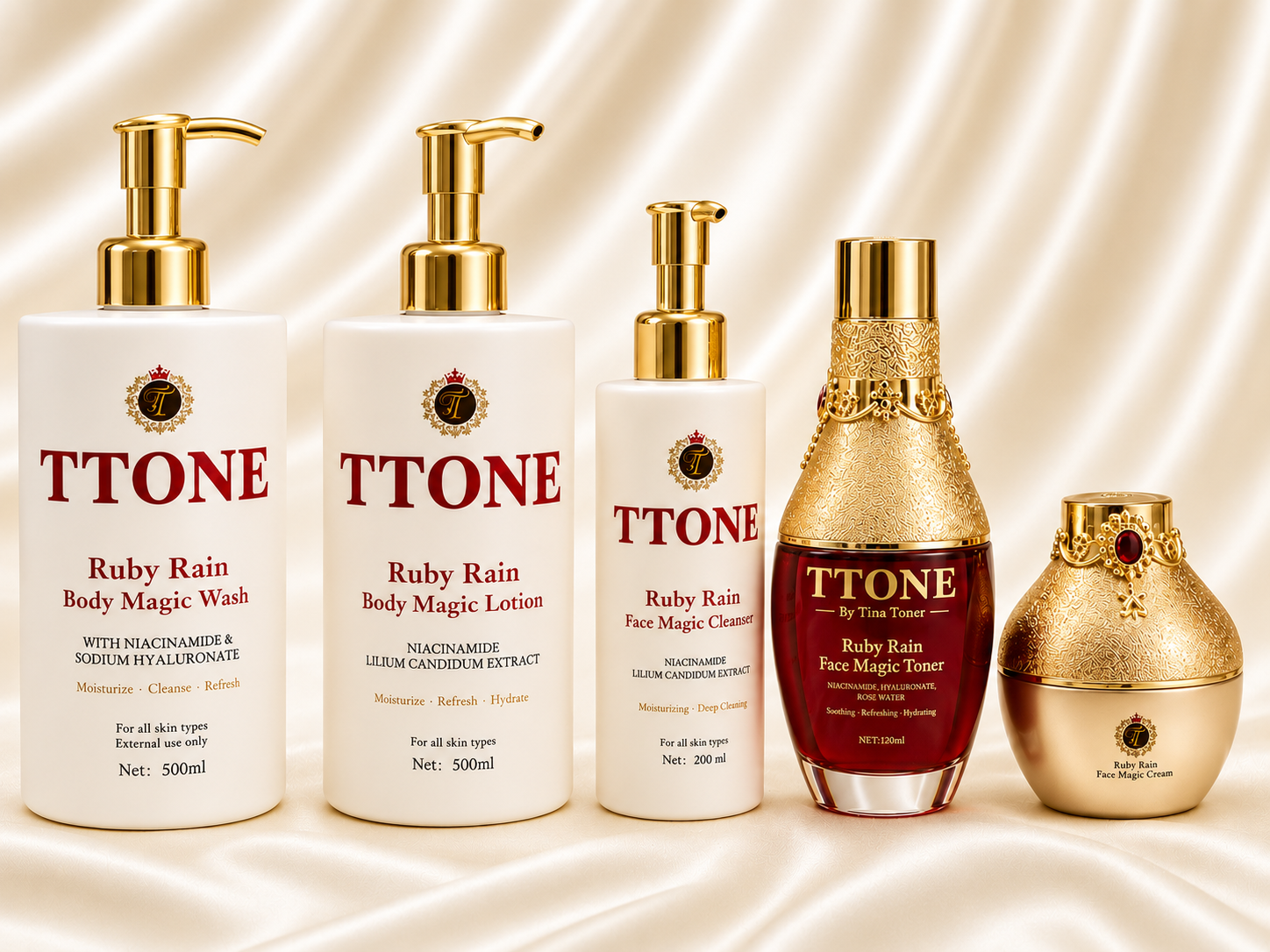 TTONE Ruby Rain Body magic Luxury  Brightening set ( bestseller)