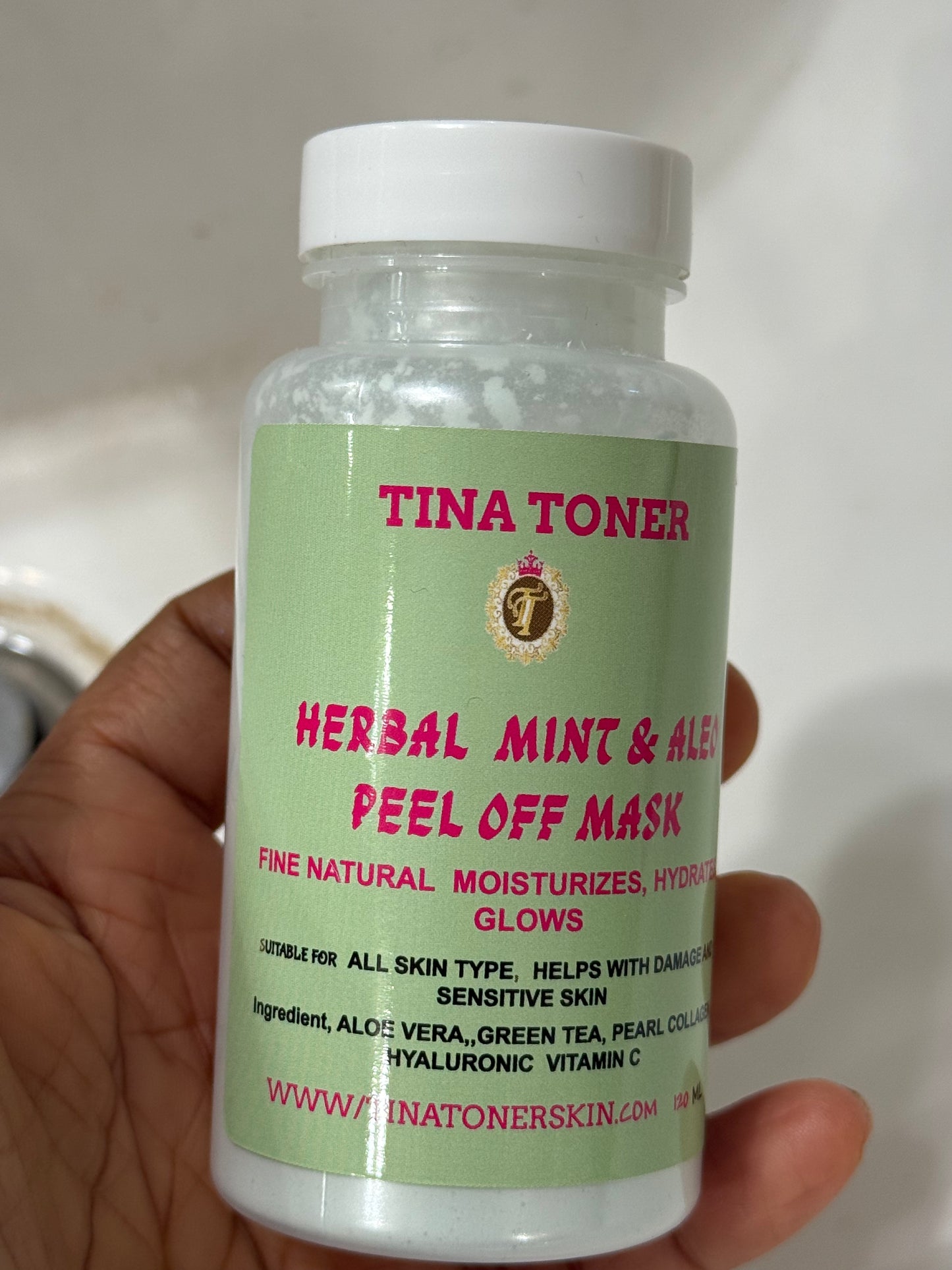 Aloe. And peppermint powder mask  (Anti Acne )100g