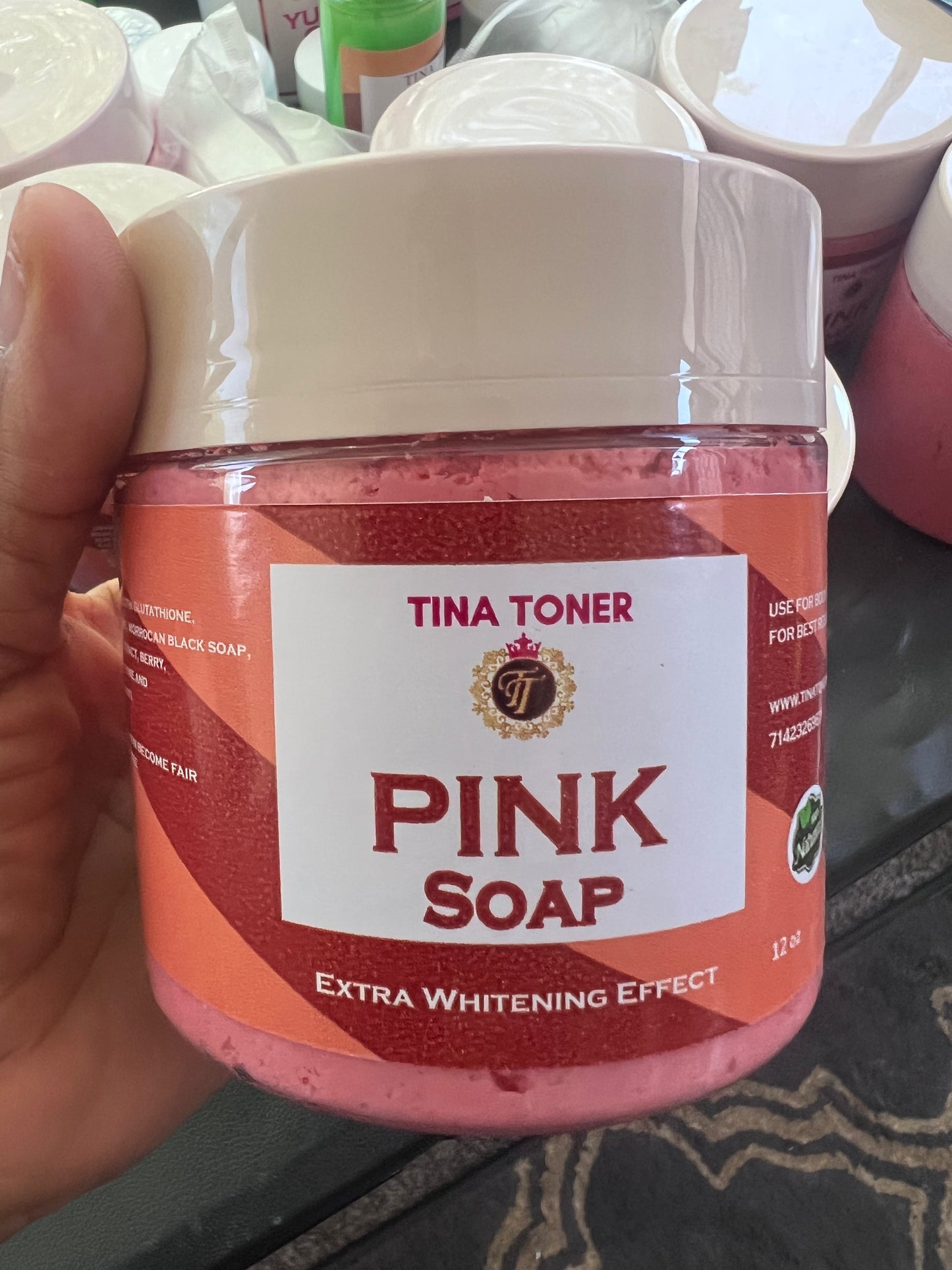 Tina toner PINK whitening soap 16 OZ/ 500ML