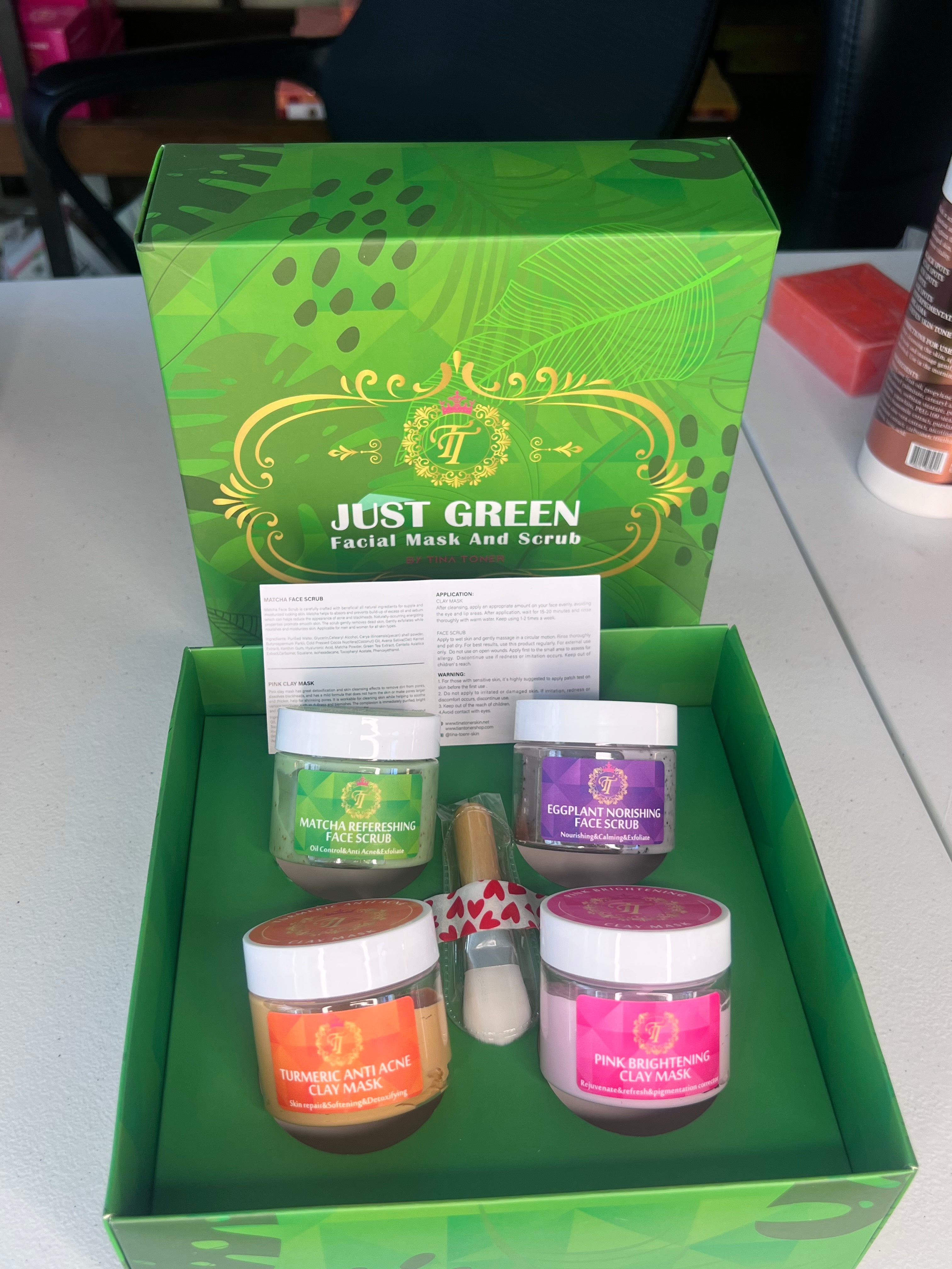 Birthday Special Deal Just Green Face Mask and Scrub
