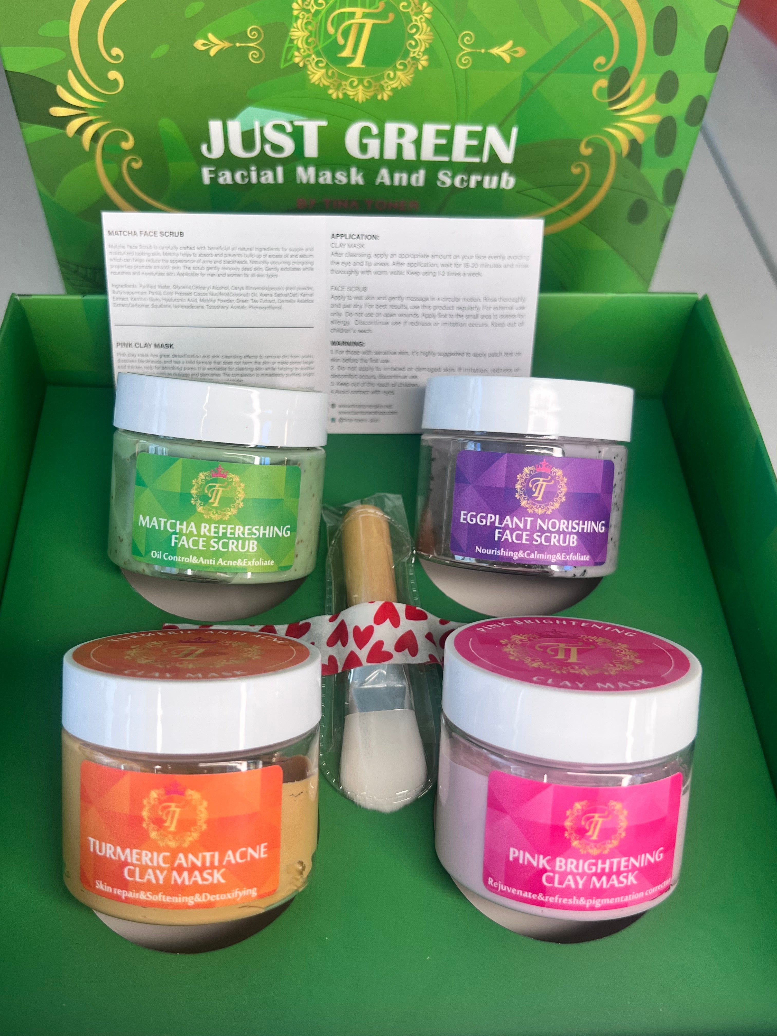 Birthday Special Deal Just Green Face Mask and Scrub